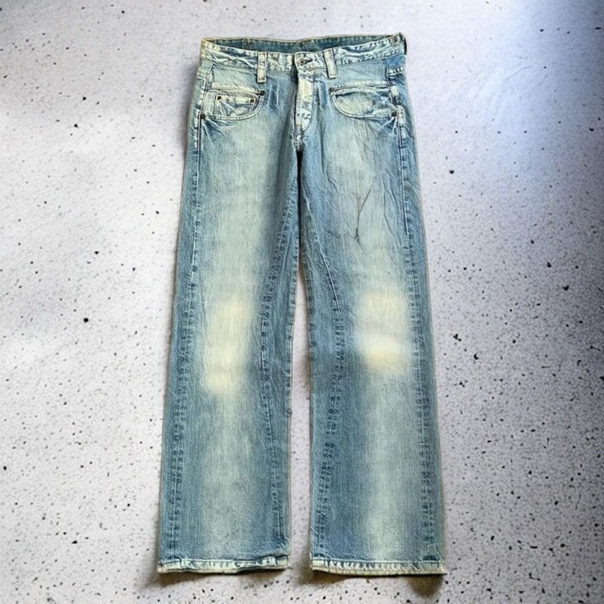 image of G Star Raw x If Six Was Nine Vintage G Star Faw Fades Flared Denim Pants in Vintage Washed Denim (S