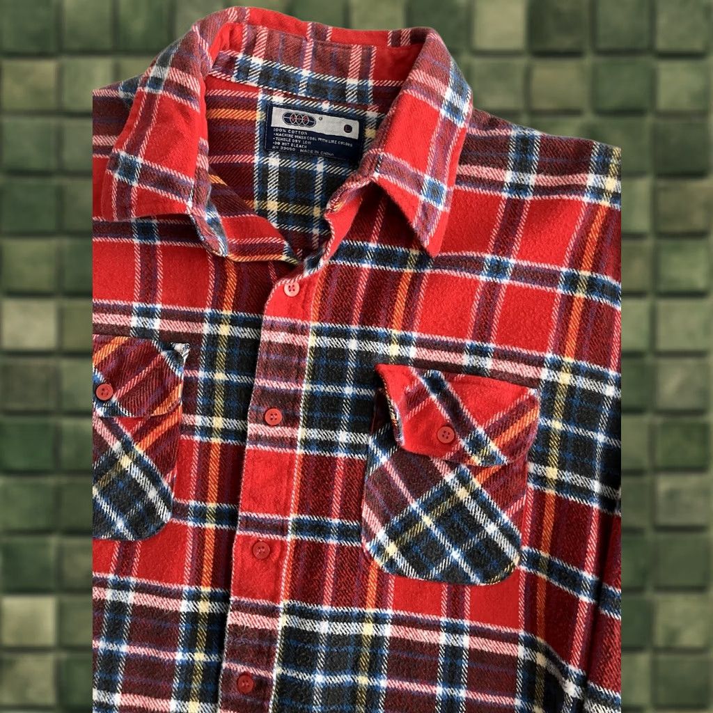 Vintage VINTAGE VIP Flannel Shirt Mens Size Large Button-Down Red Plaid Cotton Shirt Size US L / EU 52-54 / 3 - 1 Thumbnail