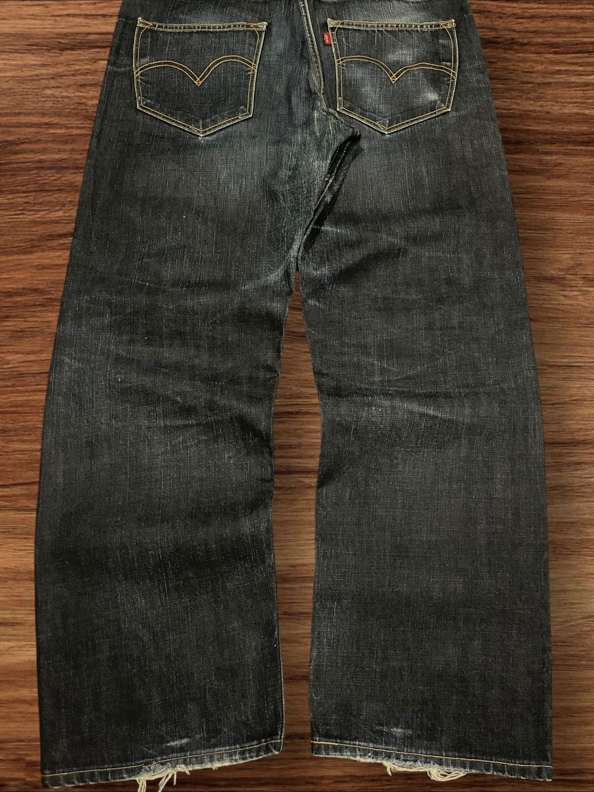 Levi's ⚡️Baggy⚡️Vintage Levi’s Lot 503 Dark Washed Distressed Jeans Size US 37 - 11 Thumbnail