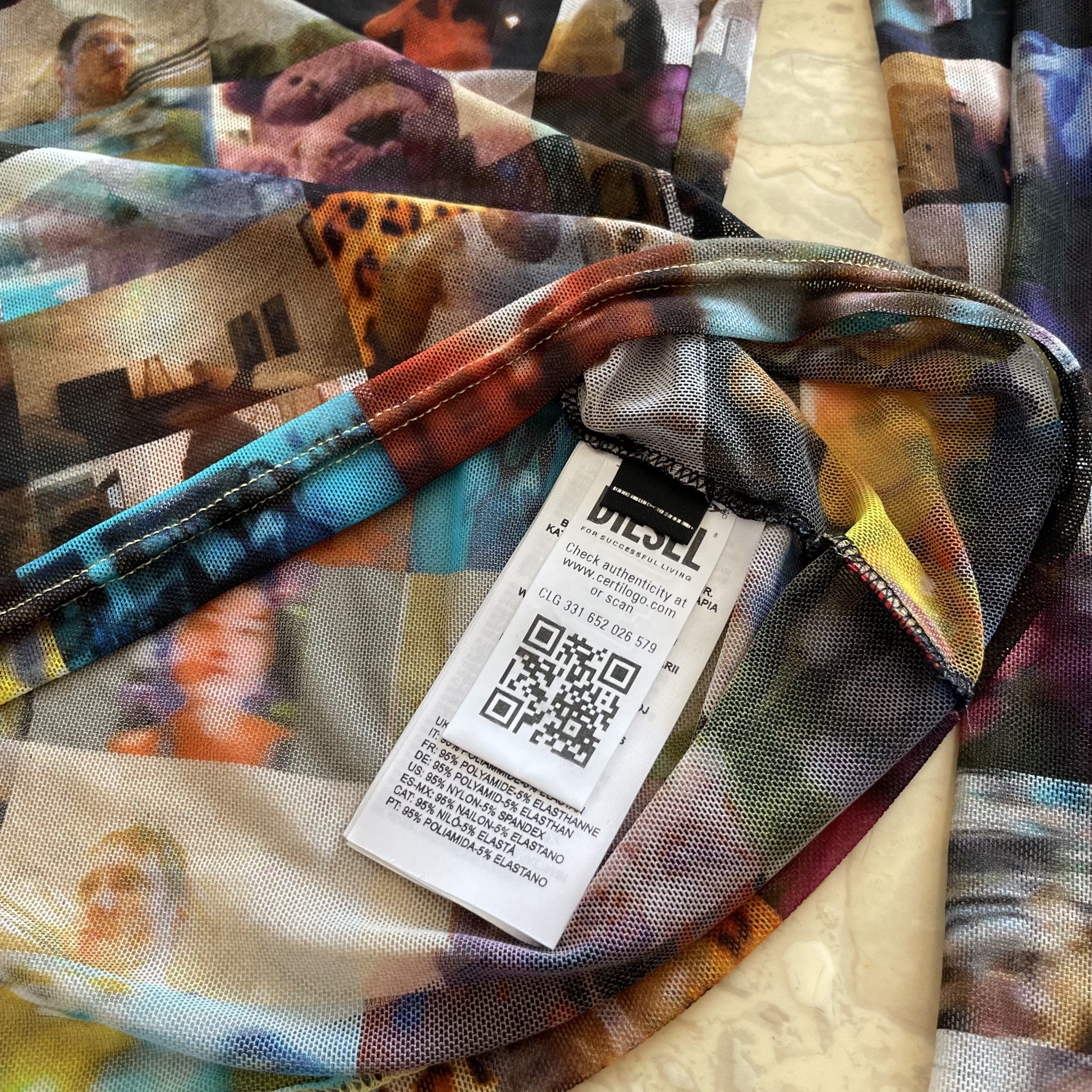 Diesel Diesel FW24 Sheer Stretch Tulle Top Livestream Runway Print Size M / US 6-8 / IT 42-44 - 9 Thumbnail