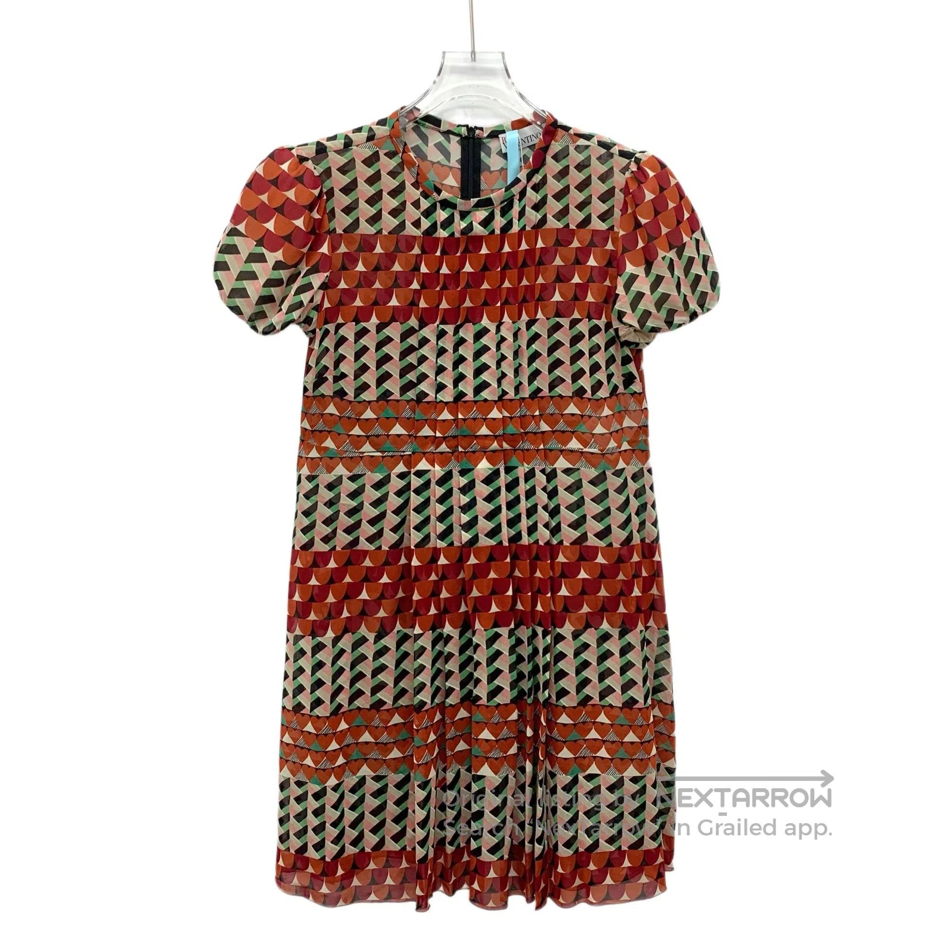 Valentino Valentino Multicolor geometric pattern printed pure mulber Size S / US 4 / IT 40 - 1 Thumbnail