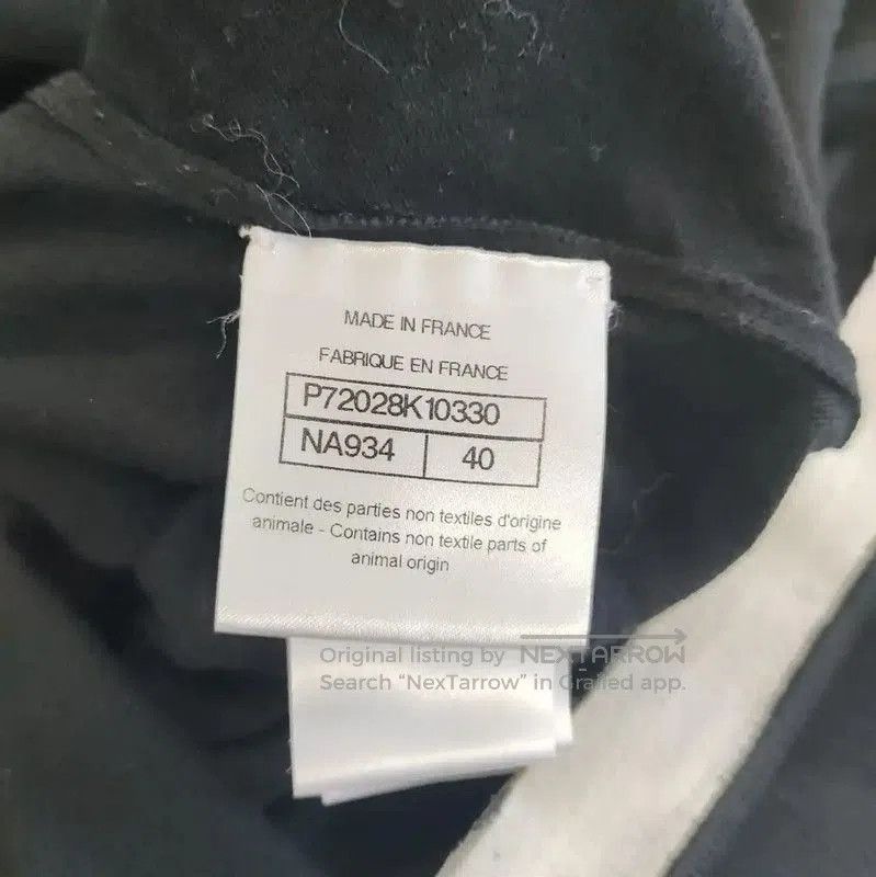 Chanel Chanel Black Cotton T-shirt with Unique Design . Size L / US 10 / IT 46 - 4 Thumbnail