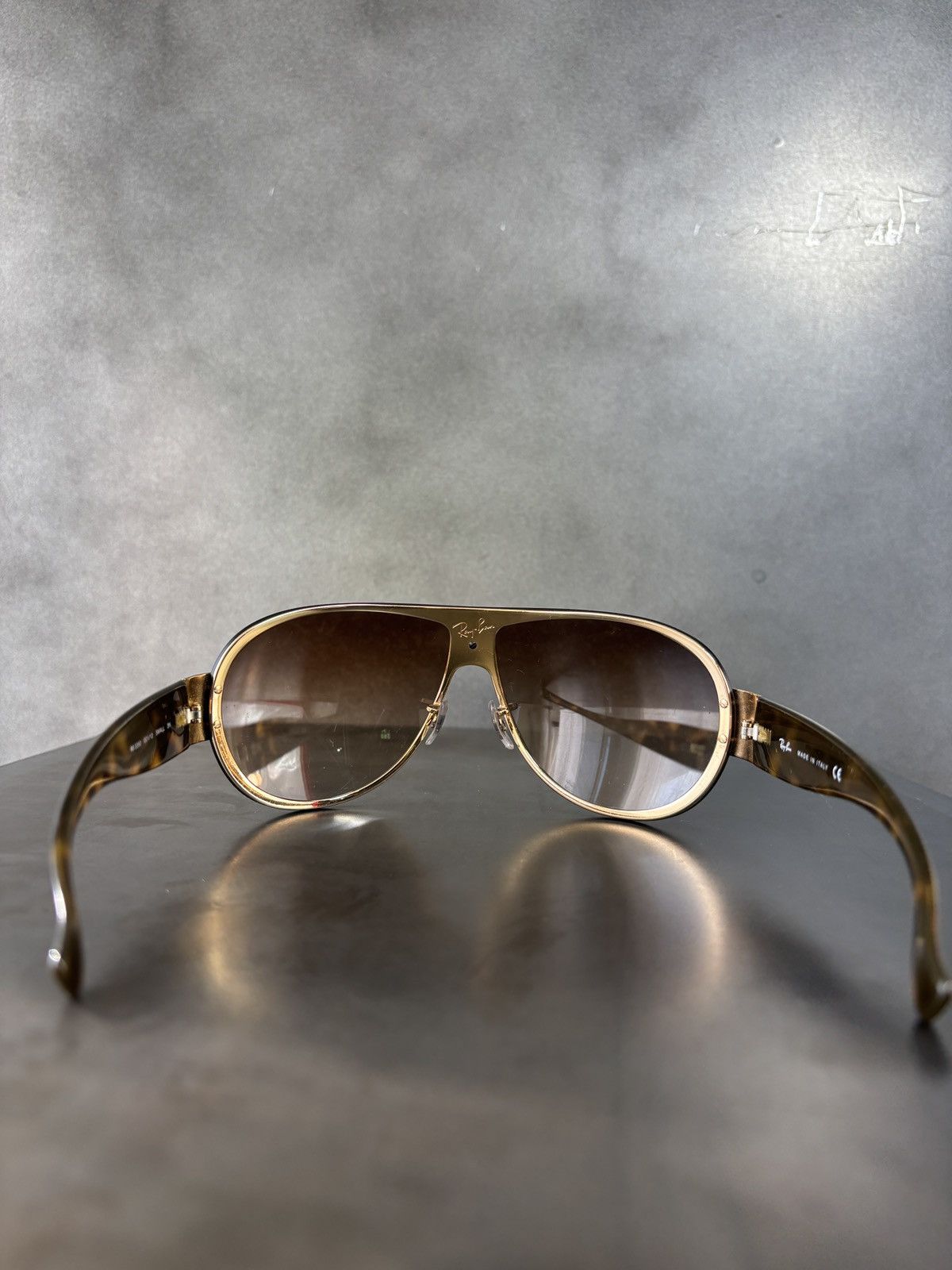 RayBan × Vintage 2000s Ray-Ban Aviators Vintage Shield Sunglass Y2K RB 001/13 Size ONE SIZE - 10 Thumbnail