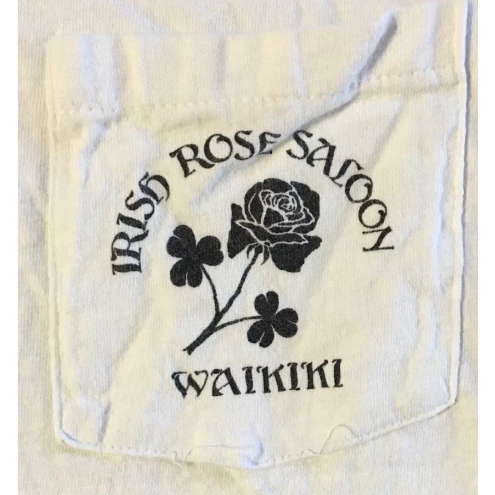 Vintage VINTAGE Irish Rose Saloon Hawaii Faded Shirt L Bar Beach Surf Grunge Biker Shirt Mens Large White 90s Vintage USA Bar Surf Thrashed Pup? Size US L / EU 52-54 / 3 - 4 Thumbnail