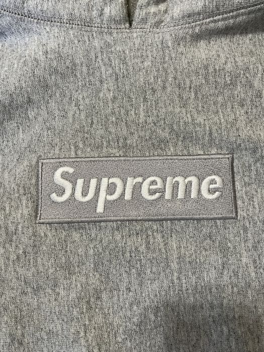 Supreme Supreme Box Logo hoodie Gray on Gray 2003 | Grailed