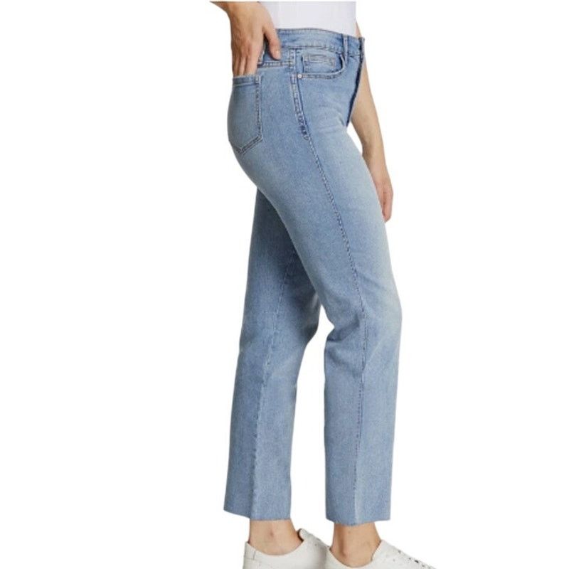 Sanctuary Social Standard High Rise Crop Straight Leg Raw Hem Jeans Size 36" / US 14 / IT 50 - 3 Thumbnail