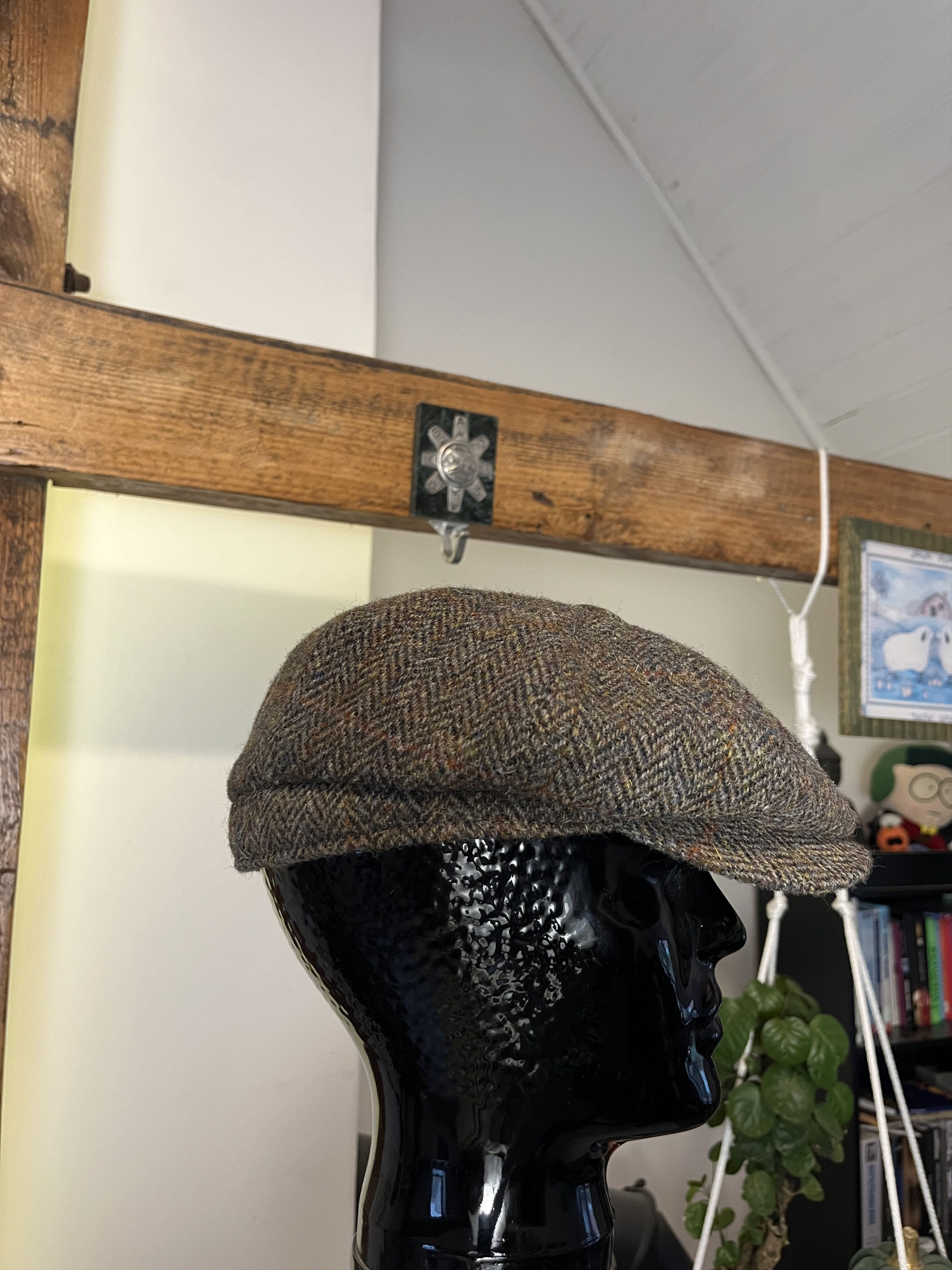 Harris Tweed × Vintage 90s Harris Tweed Wool Flatcap Hat Size ONE SIZE - 3 Thumbnail