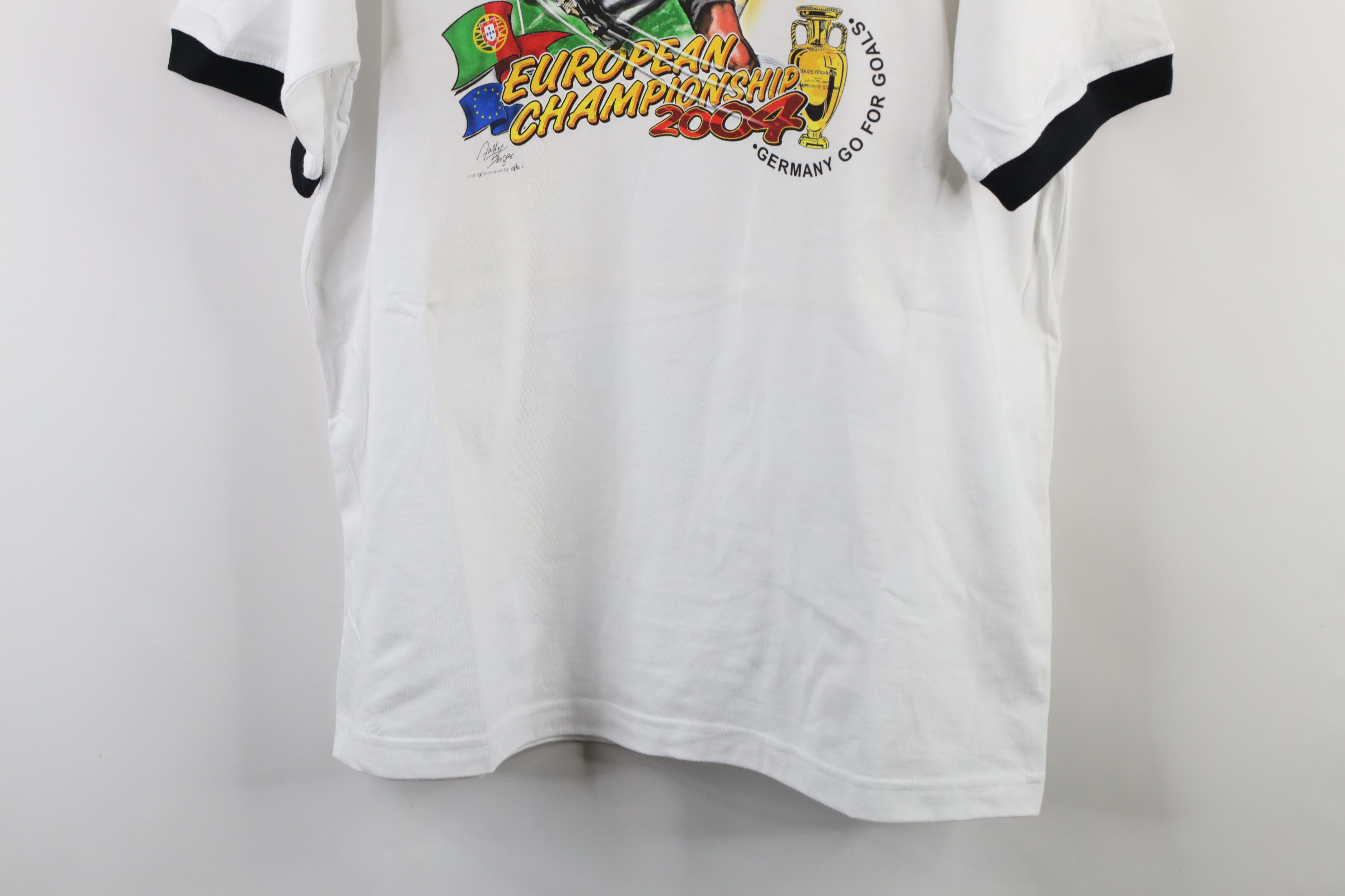 Vintage Vintage Y2K Euro Championships Soccer Futbol Ringer T-Shirt Size US XL / EU 56 / 4 - 3 Thumbnail