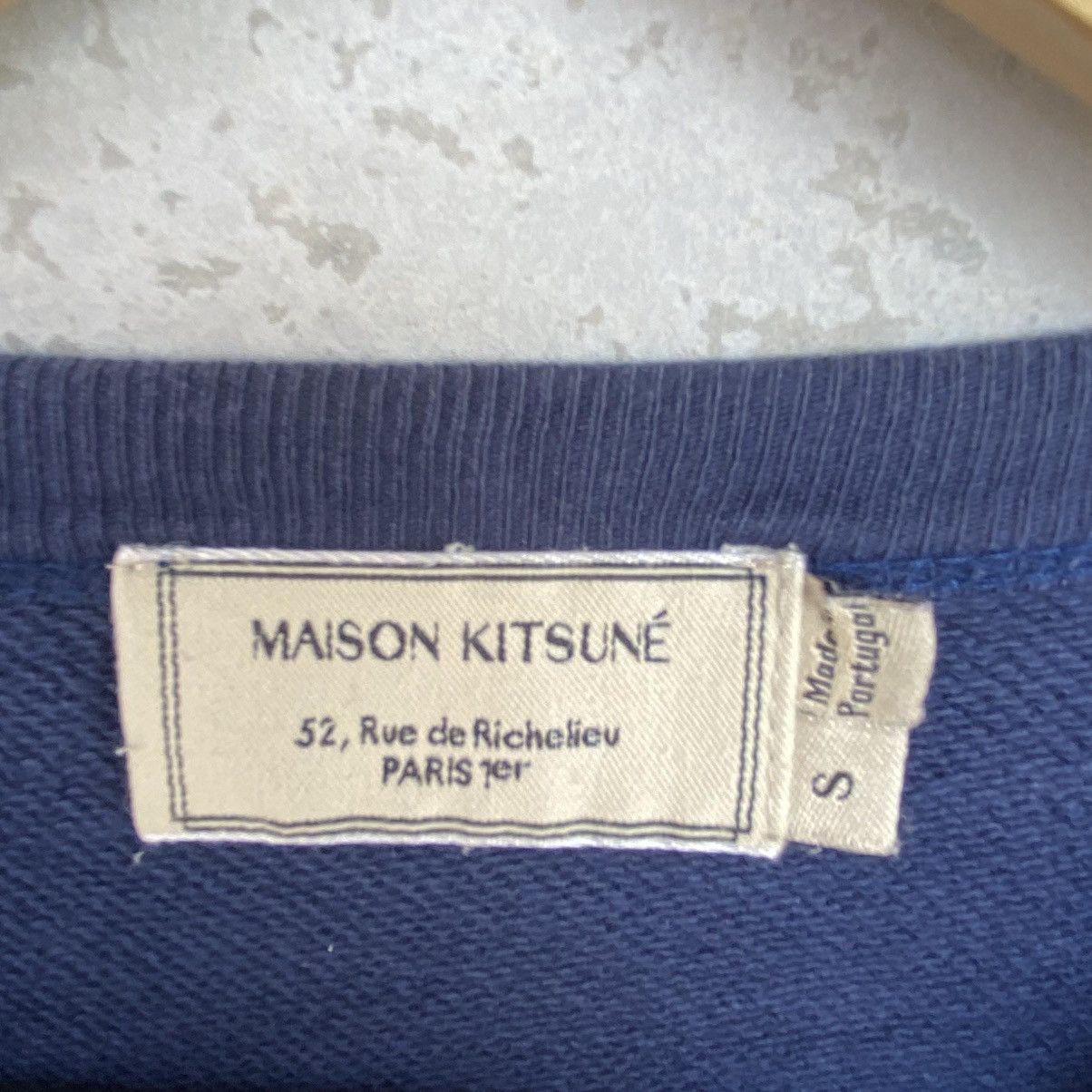Other Vintage Maison Kitsune Printed Crewneck Sweatshirt NavyBlue Size US S / EU 44-46 / 1 - 5 Thumbnail