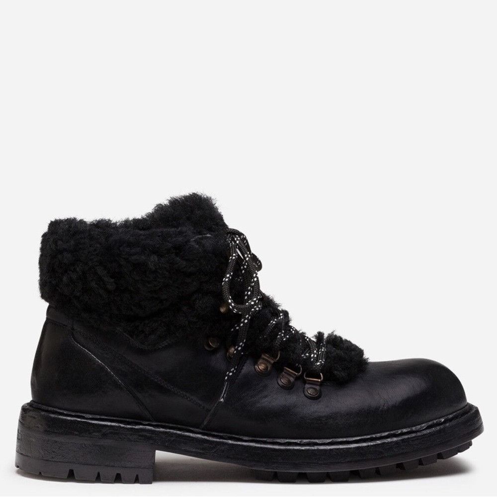 Dolce & Gabbana Dolce & Gabbana Cowhide and Merino Wool Hiking Boots Men’s S Size US 9 / EU 42 - 1 Thumbnail