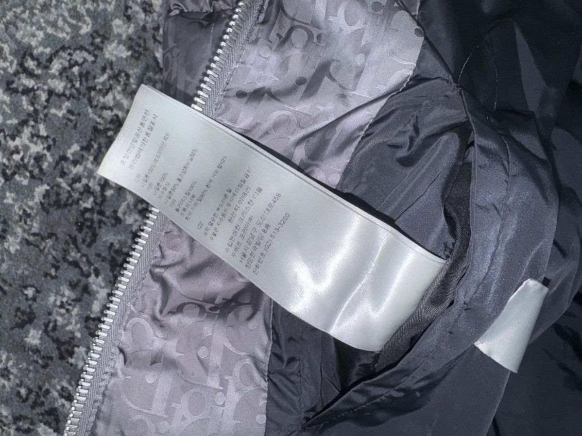 Dior oblique puffer dark grey