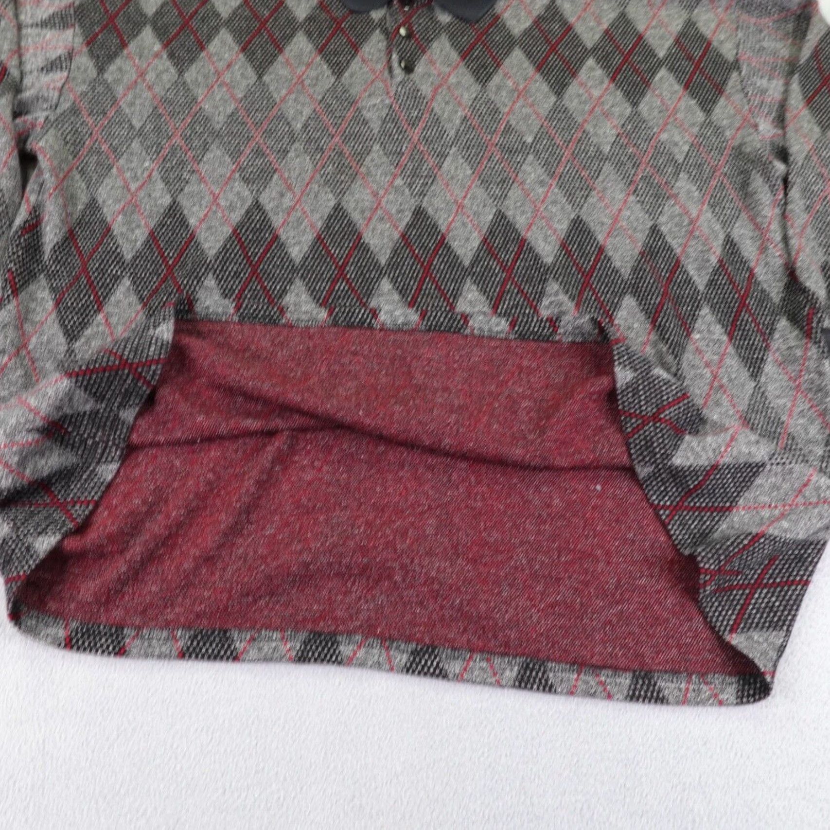 Vintage VINTAGE LA Gate Sweater Pullover Men's XL Gray Argyle Knit 90s Casual Winter Size US XL / EU 56 / 4 - 4 Thumbnail