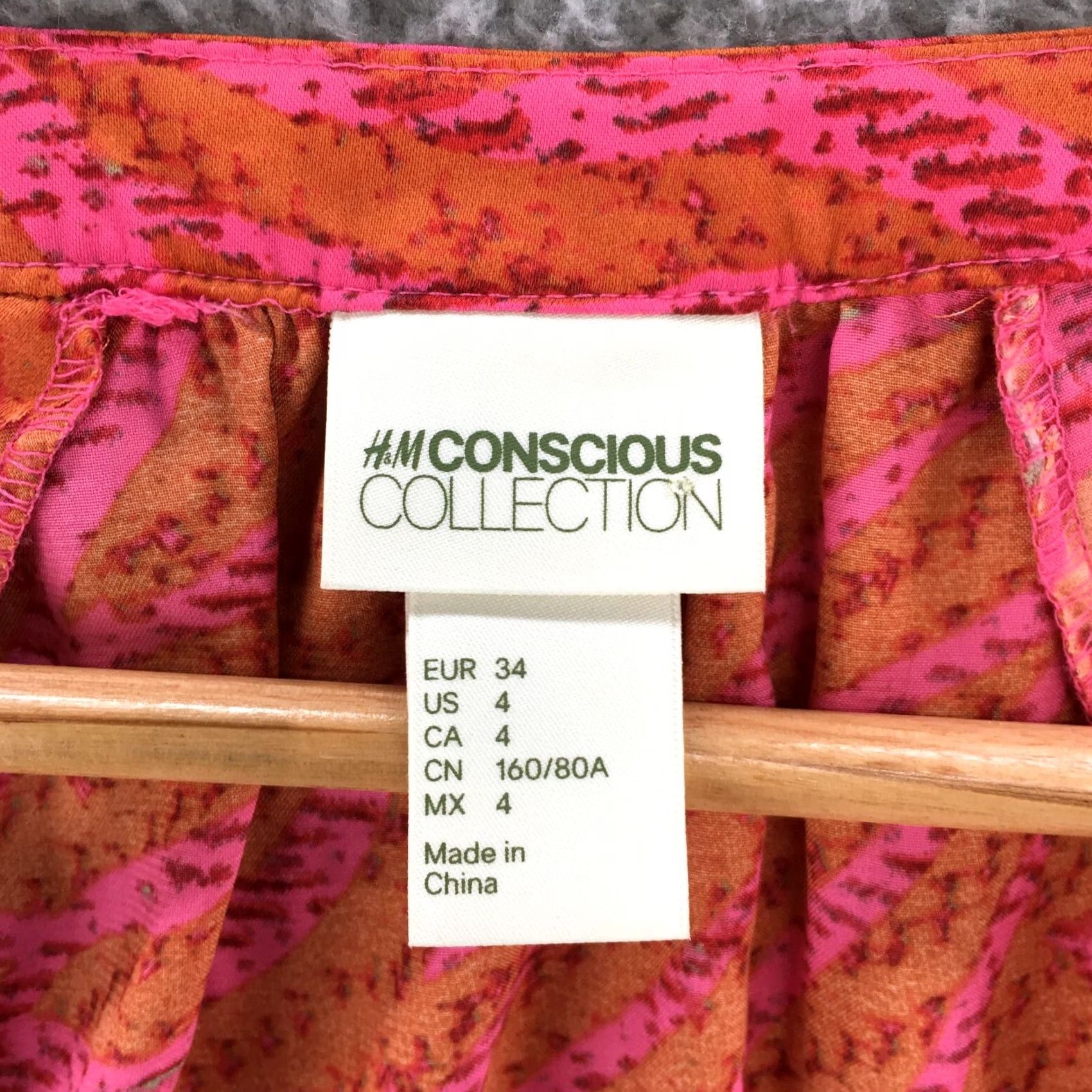 H&M H&M Consious Shift Tunic Dress Womens 4 Orange/Pink Tangerine Dreams 3/4 Sleeves Dress Womens 4 Pink 3/4 Sleeve Casual Knee Length Shifts Mens Girls Size S / US 4 / IT 40 - 6 Thumbnail