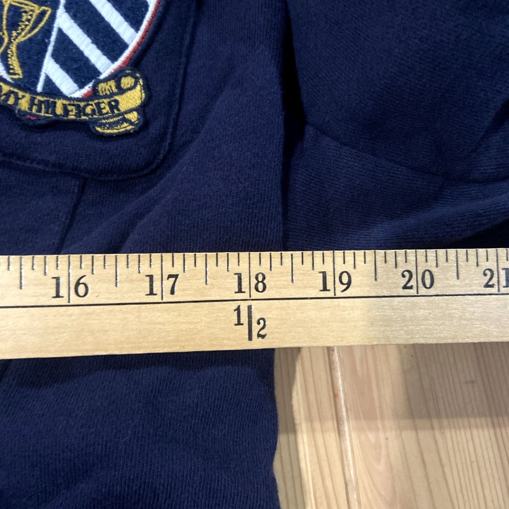 Tommy Hilfiger Tommy Hilfiger Jacket Knit Cotton Crest Blazer Womens L Navy Blue Size L / US 10 / IT 46 - 6 Thumbnail