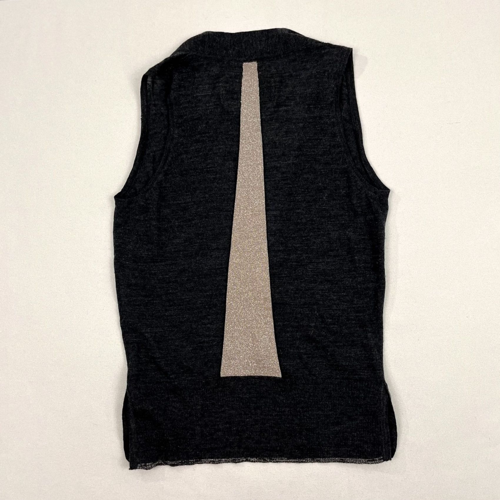 By Malene Birger VINTAGE By Malene Birger A/S Sweater Vest Womens M Gray Saffron Mercerized Wool Layers Size M / US 6-8 / IT 42-44 - 2 Thumbnail