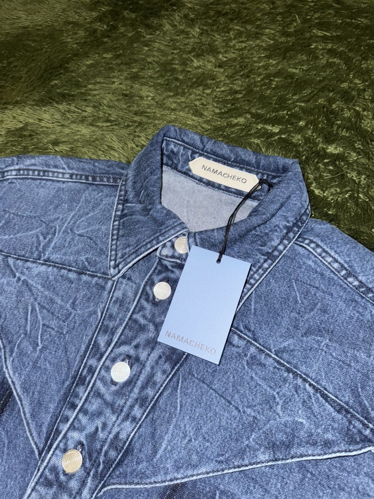 Namacheko [XL] Namacheko EVEH Oversized Silhouette Denim Shirt Indigo Size US XL / EU 56 / 4 - 2 Thumbnail