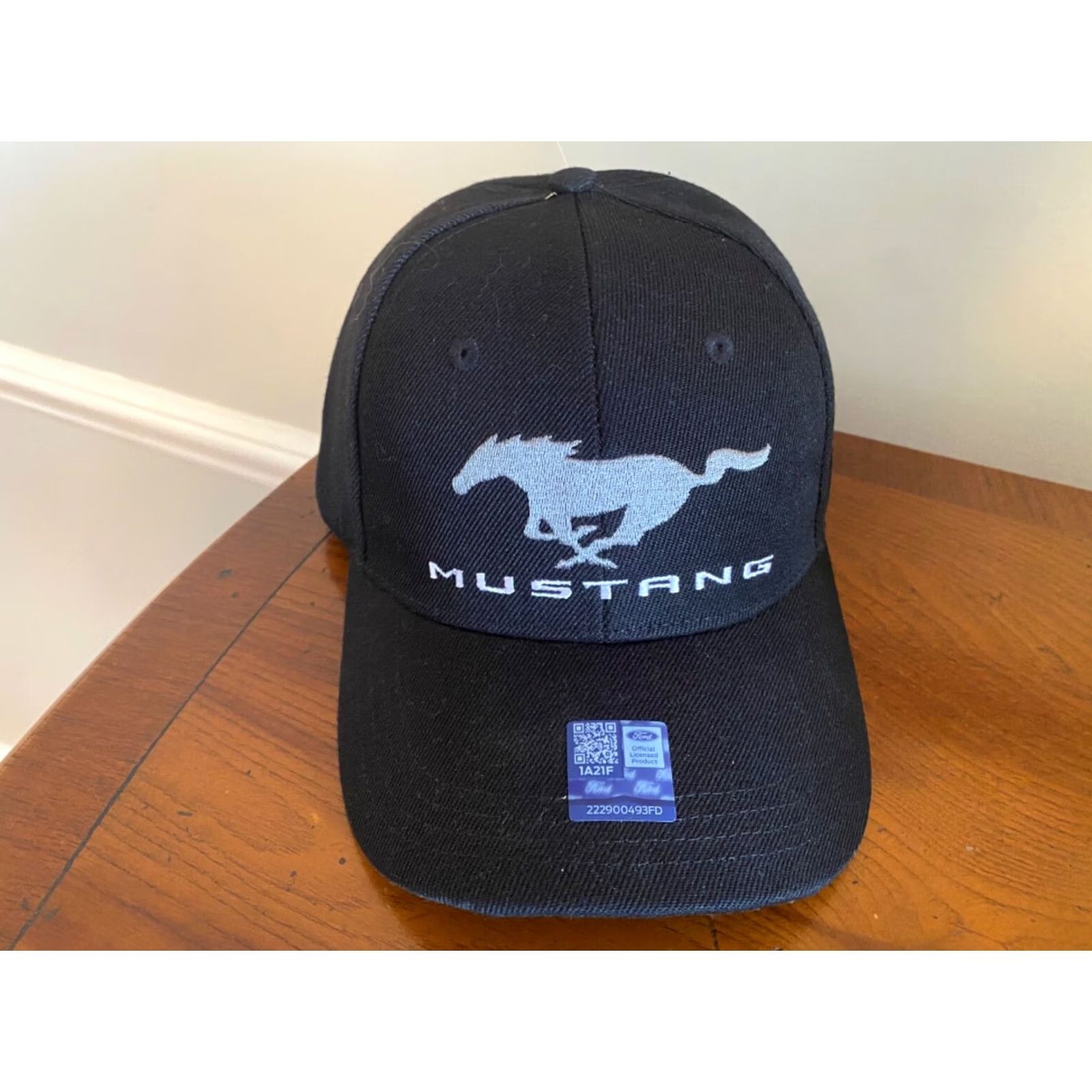 Ford Ford Mustang Officially Licensed Black Adjustable Hat Unisex Adults Adjustable Mens Mens Black Ford Mustang Automotive Casual Hat Size ONE SIZE - 2 Thumbnail