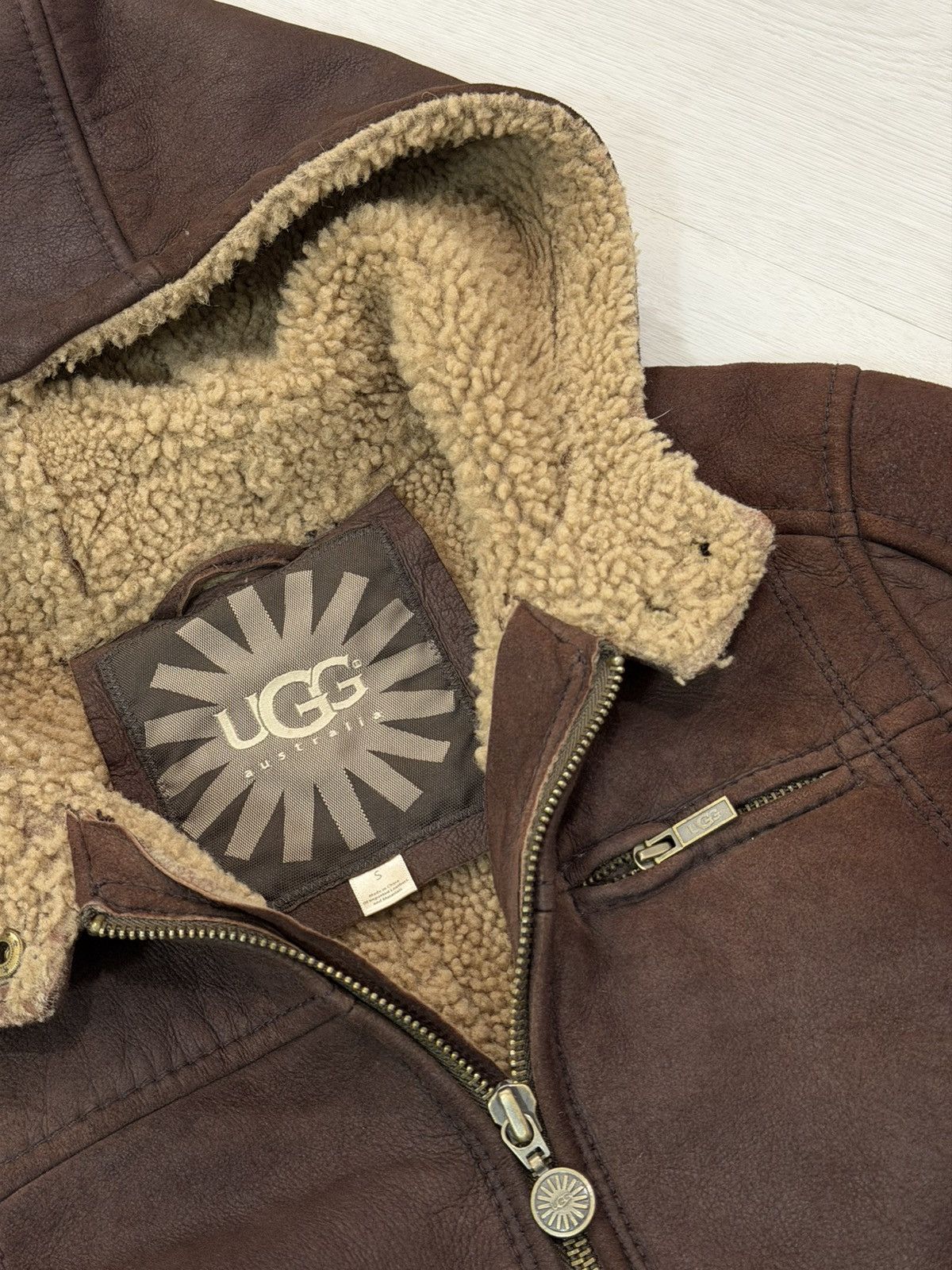 Ugg UGG Australia Genuine Soft Lambskin Shearling Bomber Jacket Size S / US 4 / IT 40 - 5 Thumbnail