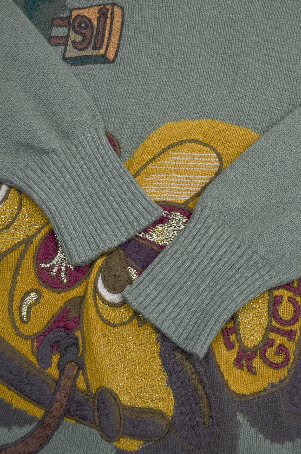 Iceberg Iceberg 1990 Wool Angora Graphic Knit Sweater - Size L Size L / US 10 / IT 46 - 3 Thumbnail