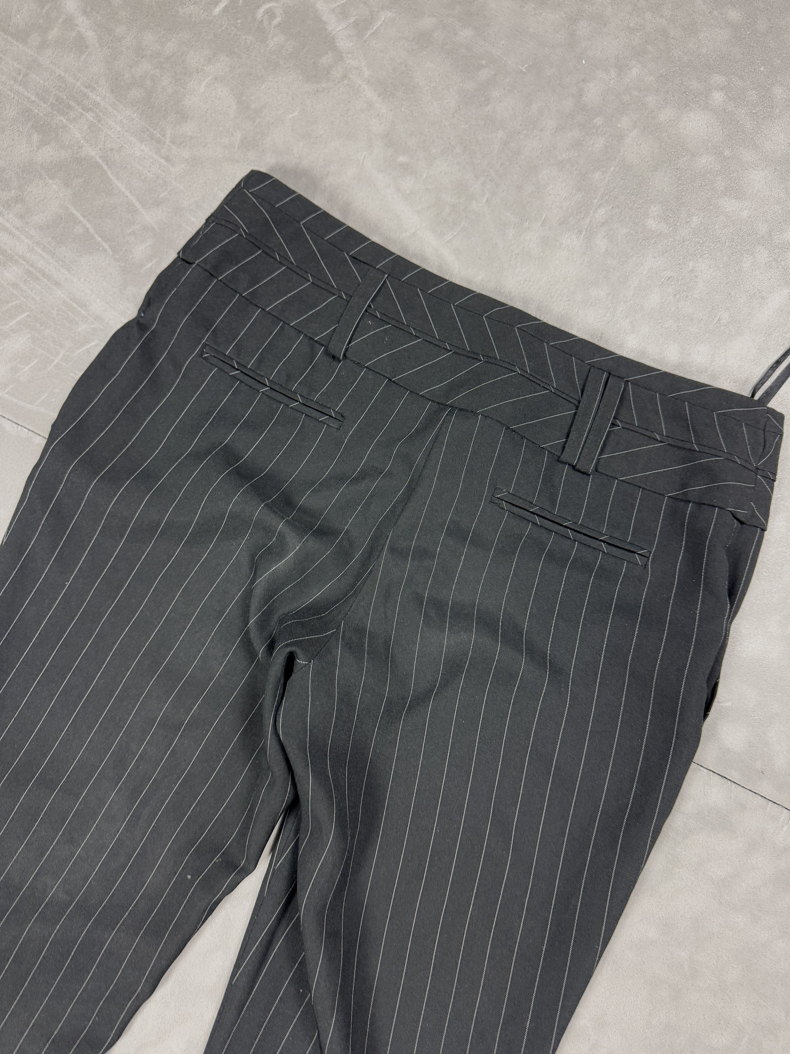 Vintage Vintage striped suit pants flared black retro 90s y2k Size 26" / US 2 / IT 38 - 12 Thumbnail