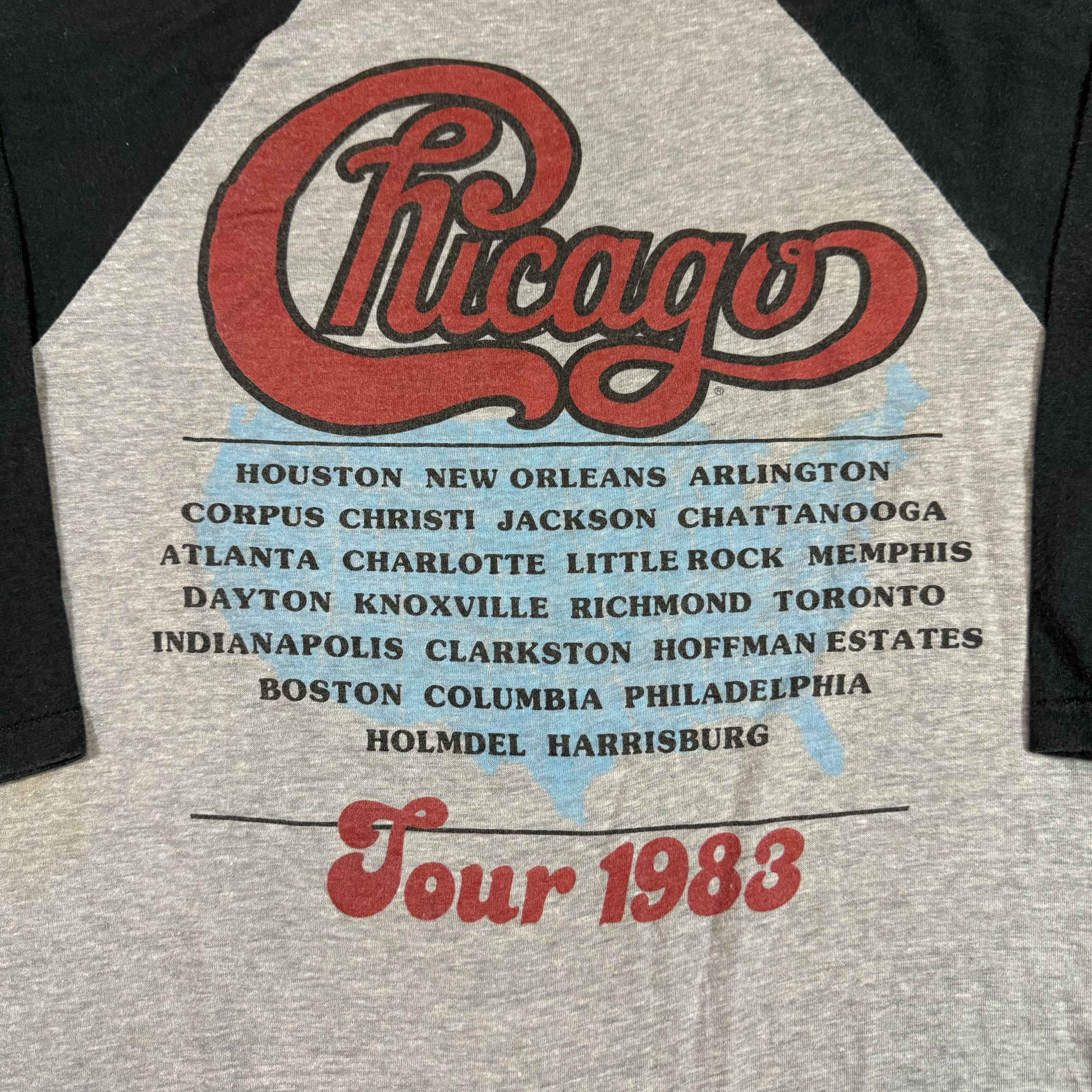 Band Tees × Vintage Rare 1983 CHICAGO Band Tour Raglan Baseball T-Shirt Size US M / EU 48-50 / 2 - 7 Thumbnail