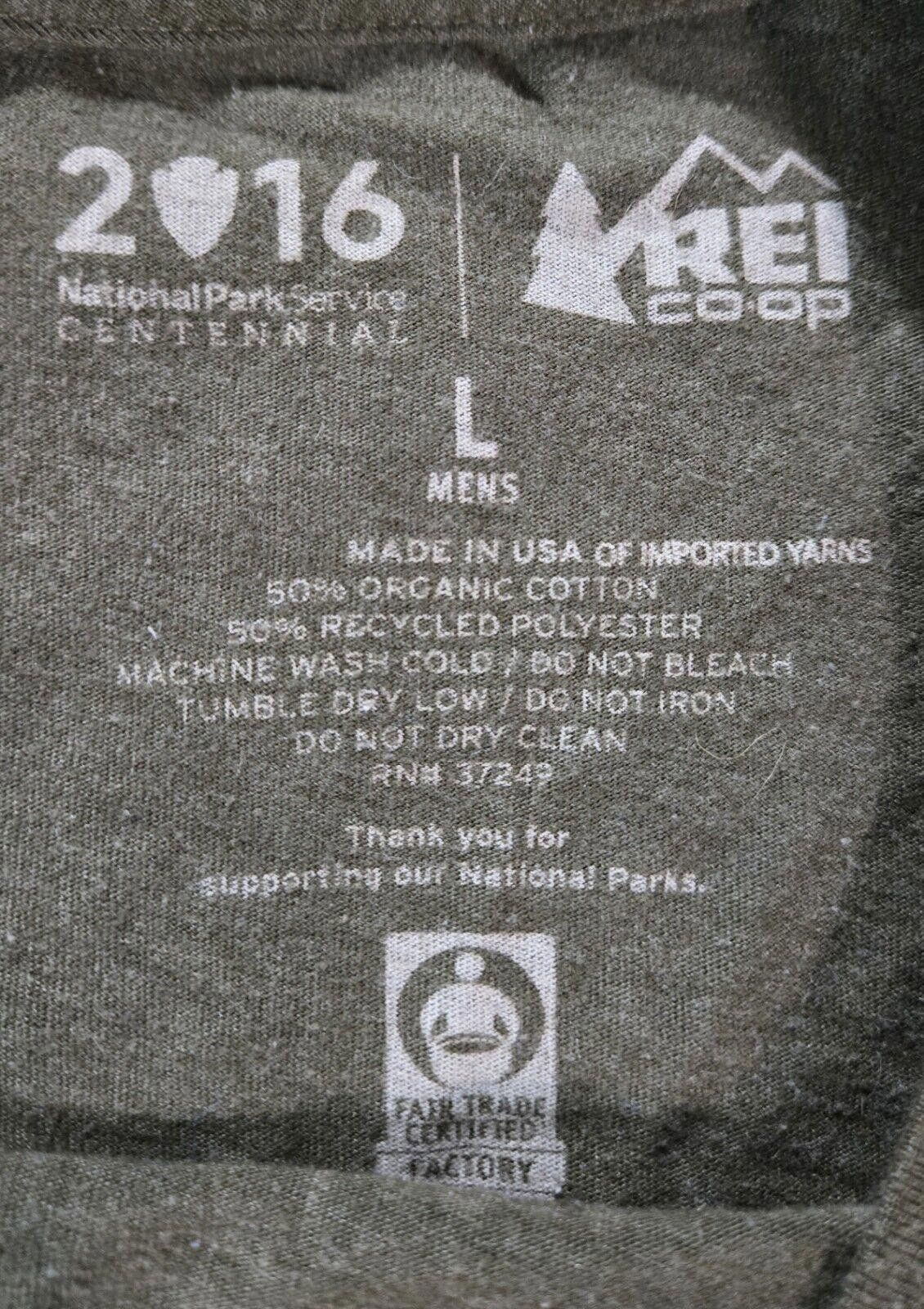 Rei Heather Green REI 2016 National Service Centennial TShirt L Size US L / EU 52-54 / 3 - 3 Thumbnail