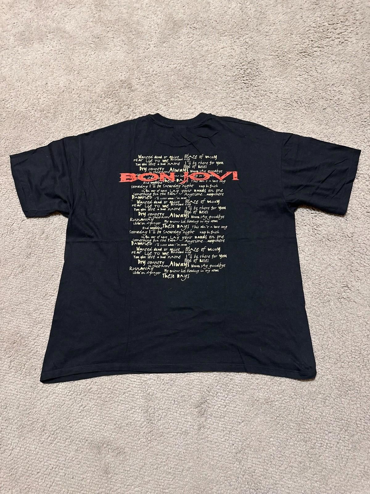 Band Tees Vintage Bon Jovi European Tour 1996 these days Tshirt Size US XL / EU 56 / 4 - 5 Thumbnail