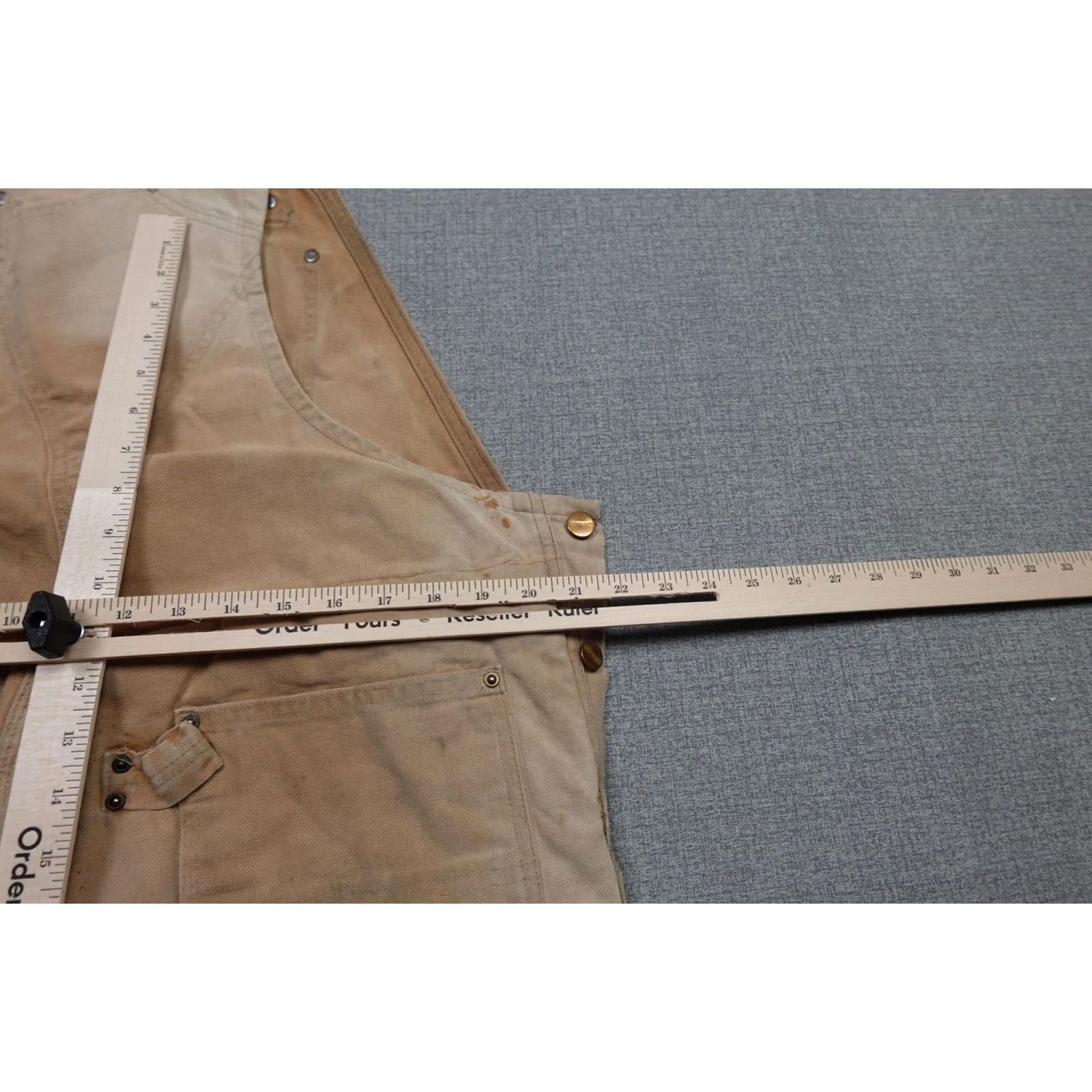 Carhartt VINTAGE Carhartt Bib Overalls Mens 42x29 Tan Duck Canvas Quilt Lined Workwear Insulated Size US 42 / EU 58 - 8 Thumbnail