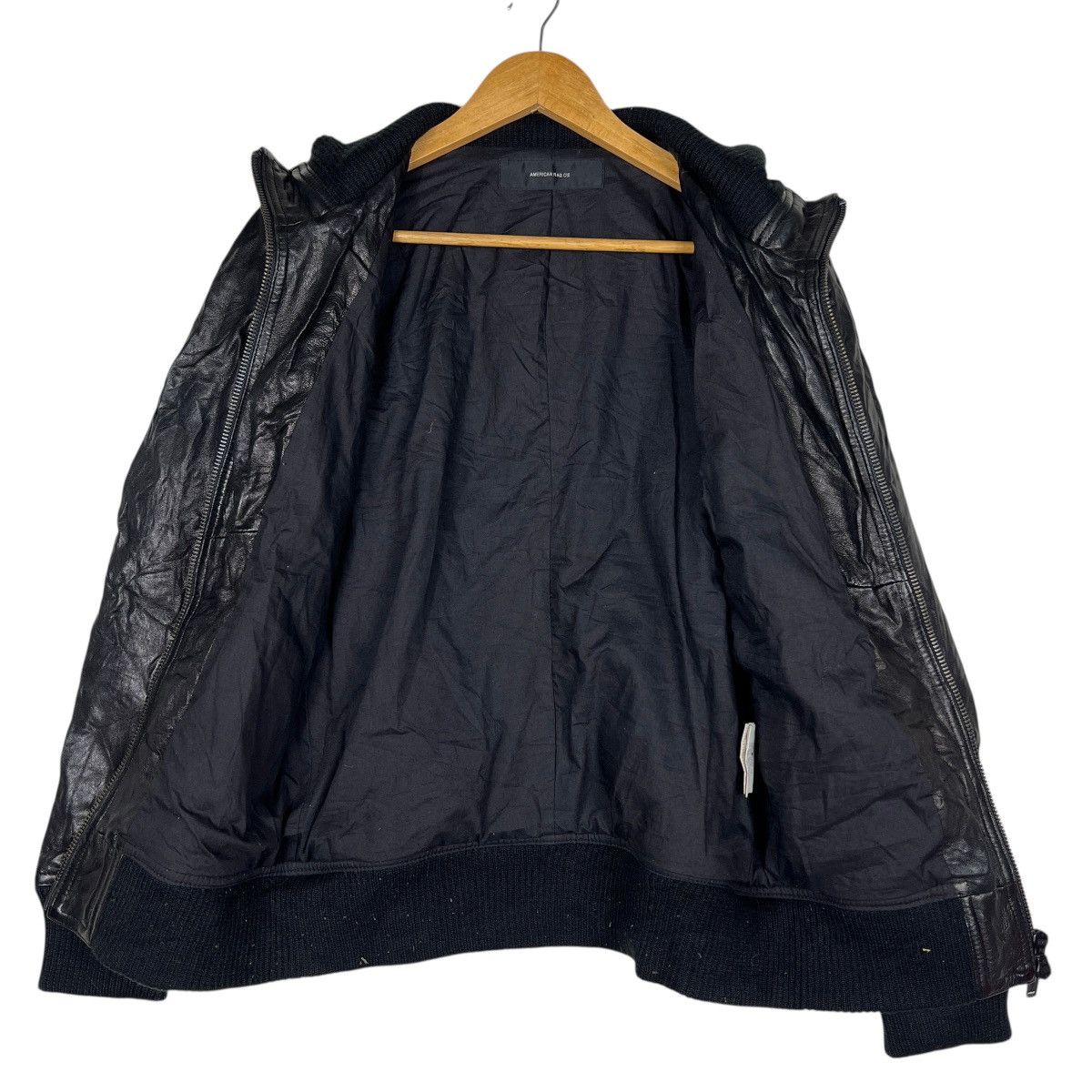 American Rag 🔥 American Rag Cie Leather Moto Rider Bomber Jacket Size US S / EU 44-46 / 1 - 9 Thumbnail