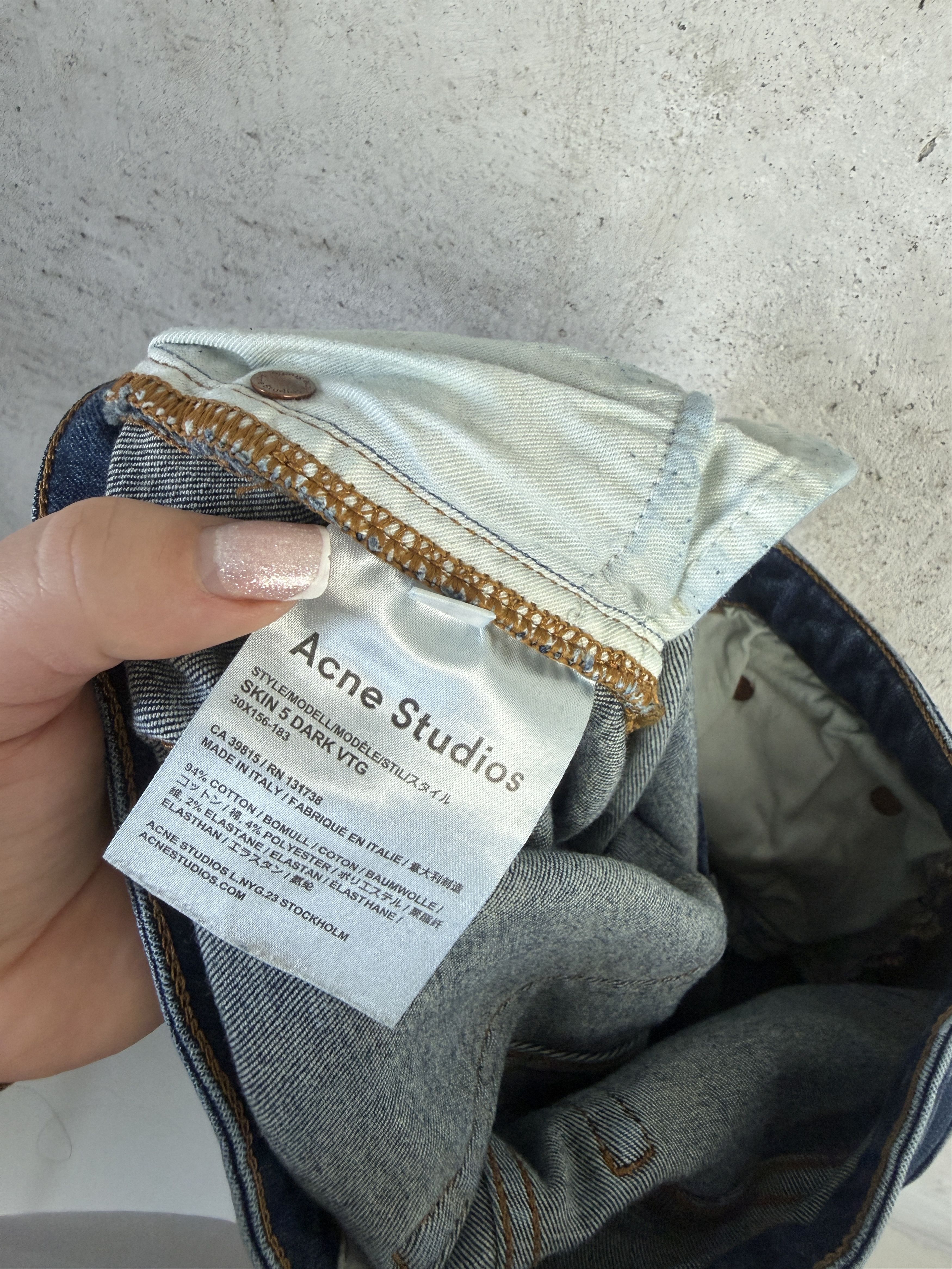 Acne Studios Acne Studios Skin 5 Dark Vtg denim jeans pants Size 28" / US 6 / IT 42 - 6 Thumbnail