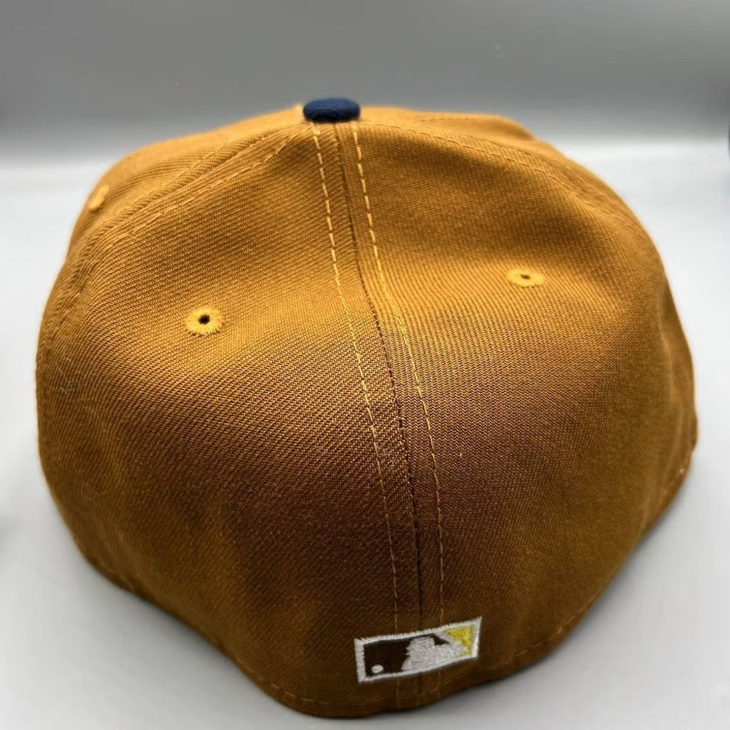 New Era Cleveland Indians Guardians Hat Men 7 3/8 Brown Fitted Cap Size ONE SIZE - 5 Thumbnail