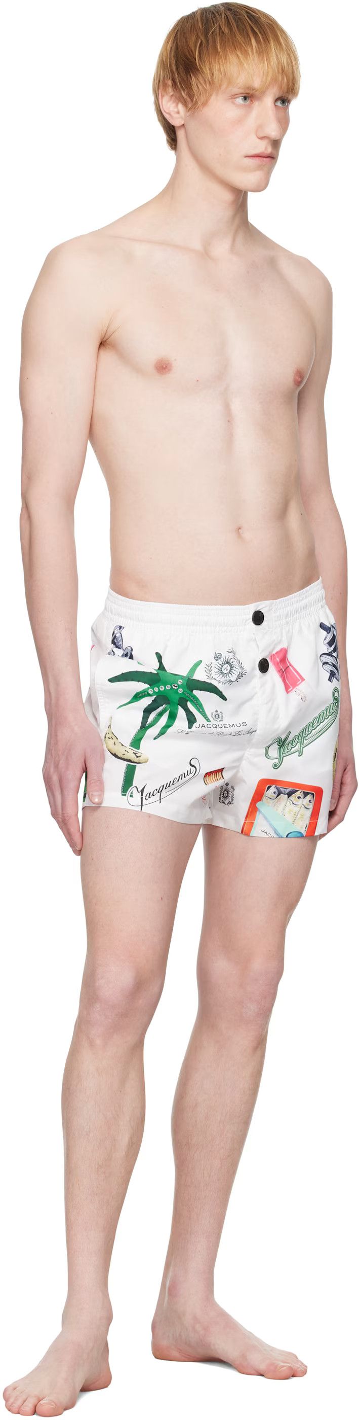 Jacquemus o1h1sh10525 Puntini Swim Shorts in White Size US 36 / EU 52 - 5 Thumbnail