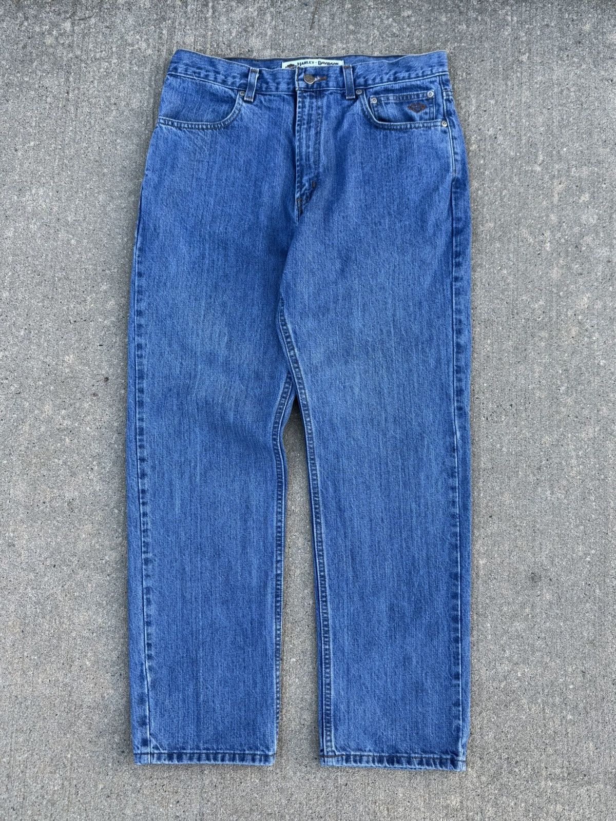 Harley Davidson × Vintage Vintage 00’s Harley-Davidson Men’s Jeans 34x30 Straight Fit Size US 34 / EU 50 - 1 Thumbnail