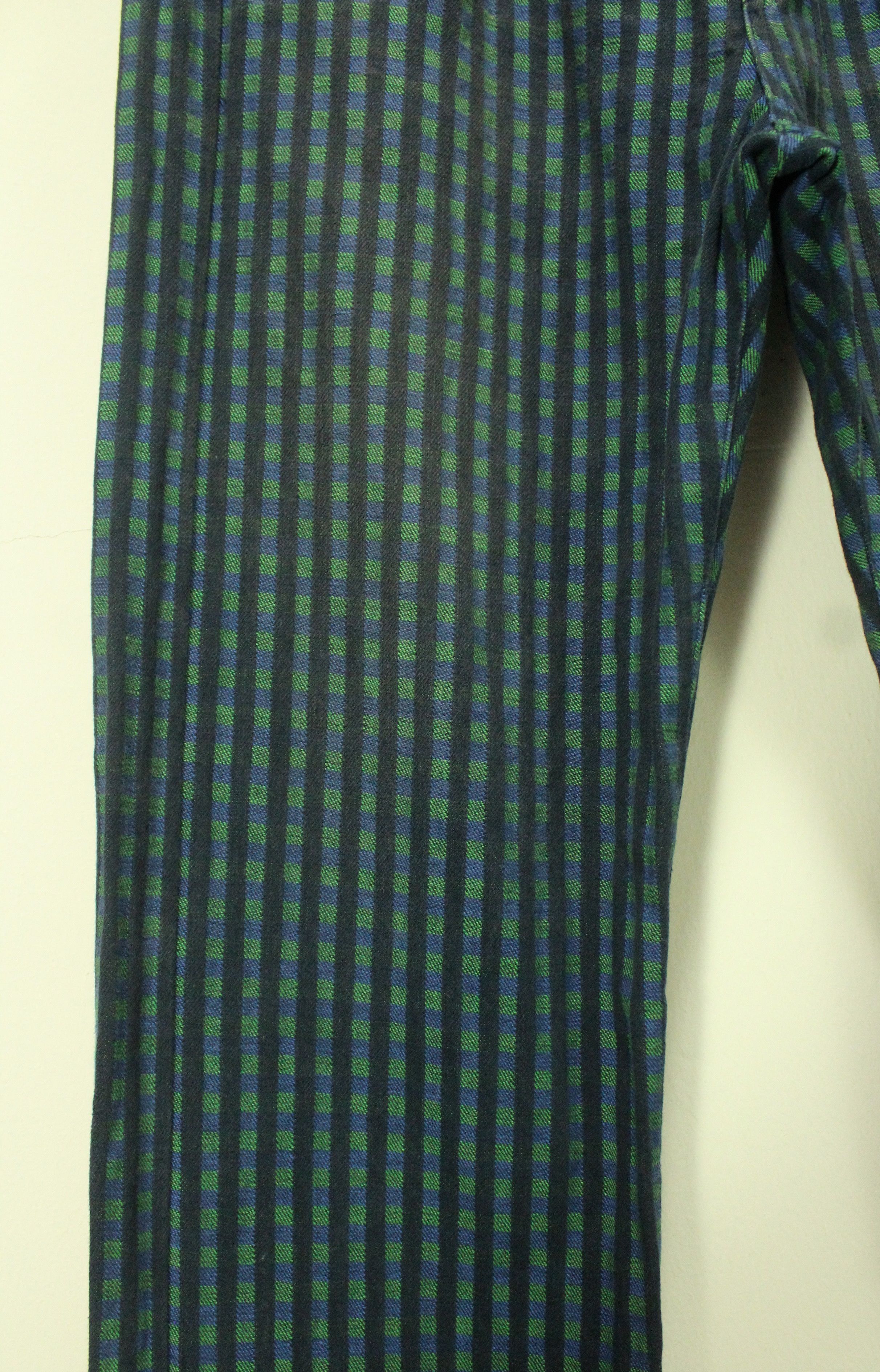 Neighborhood Vintage NEIGHBORHOOD Denim 2002 Woven Striped Plaid Size US 33 - 6 Thumbnail