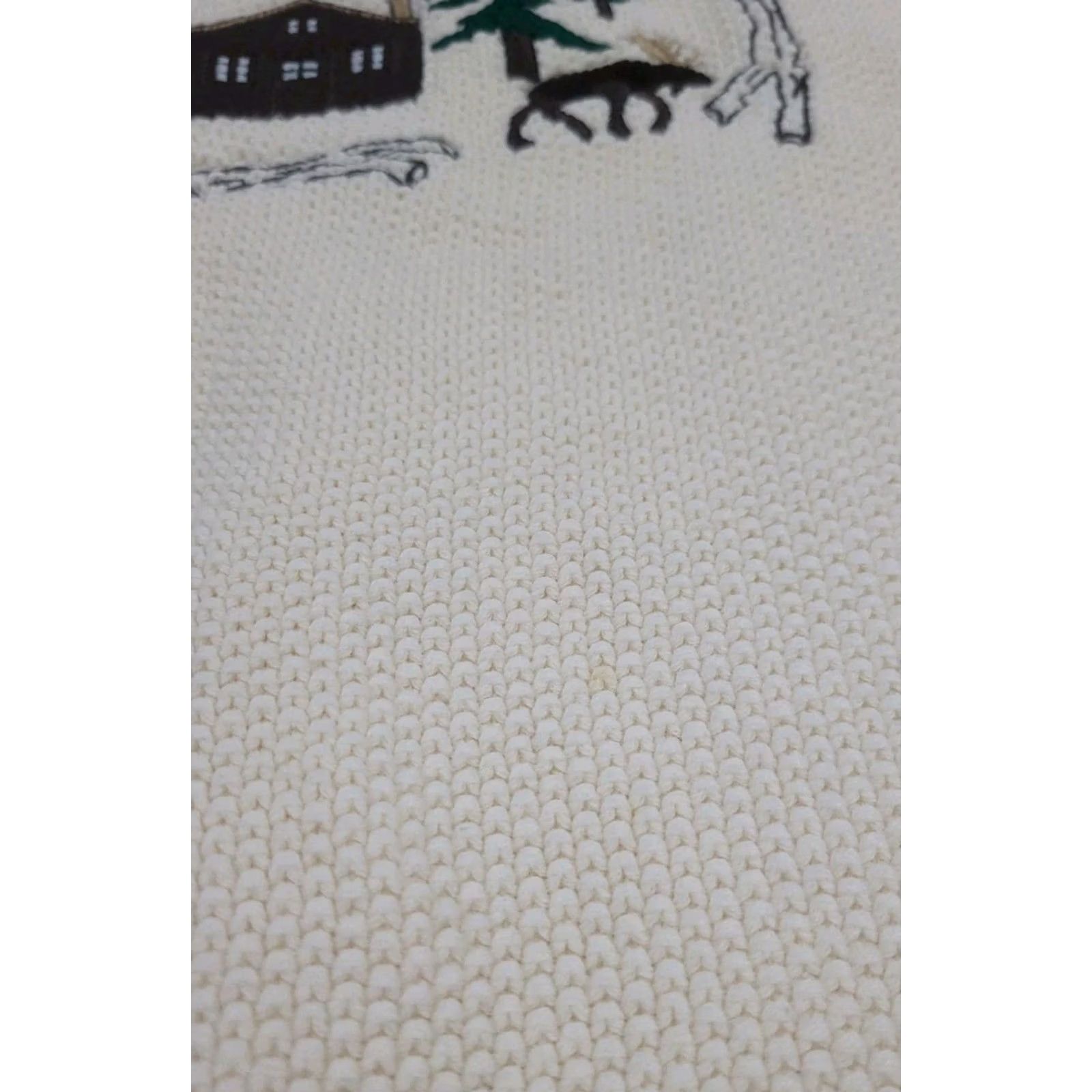 Vintage VINTAGE Cabela'S Sweater Womens L Ivory Cabin Forest Moose Embroidered Worn Vtg Outdoor Nature Size L / US 10 / IT 46 - 4 Thumbnail