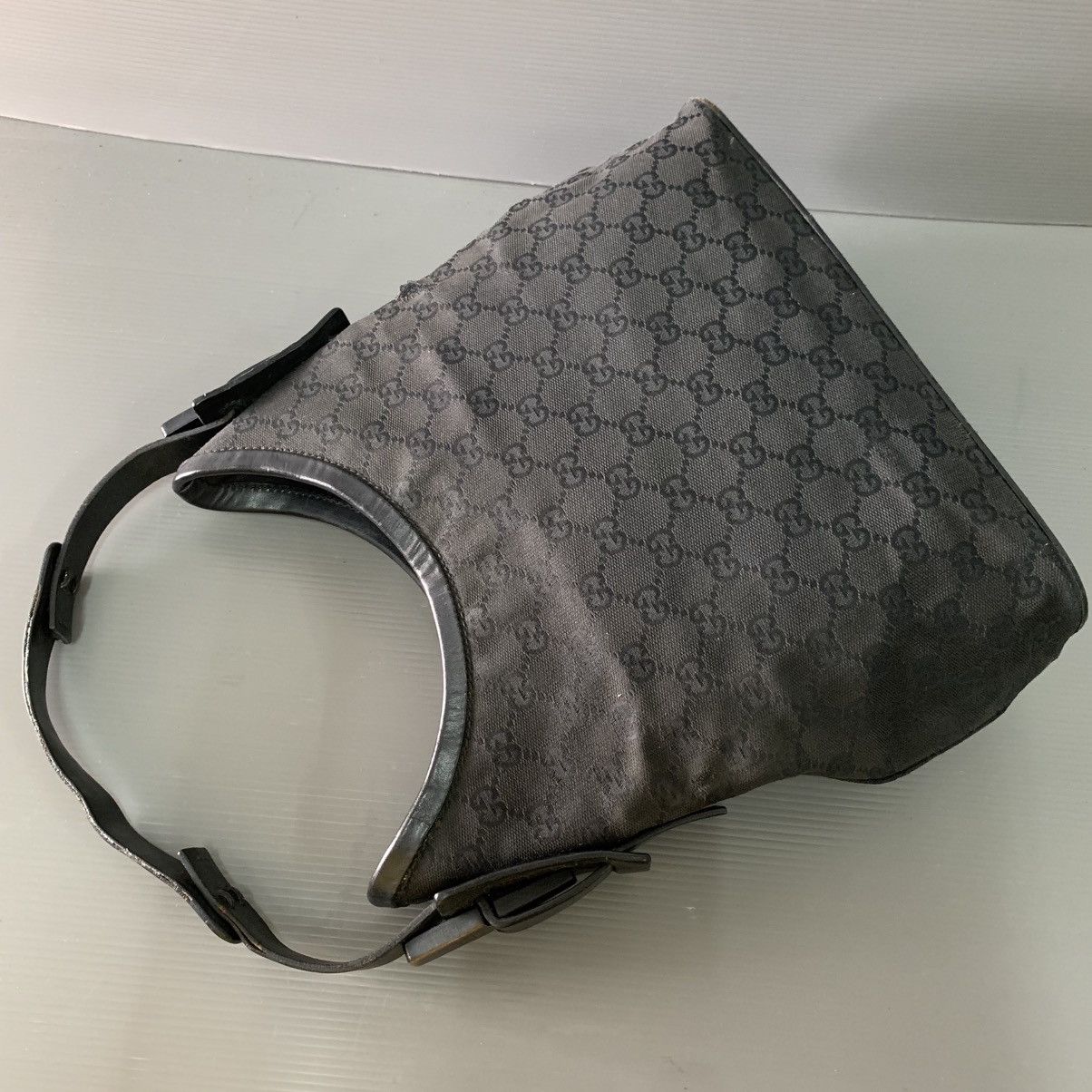 Gucci Gucci Monogram Black Hobo Bag Size ONE SIZE - 14 Thumbnail