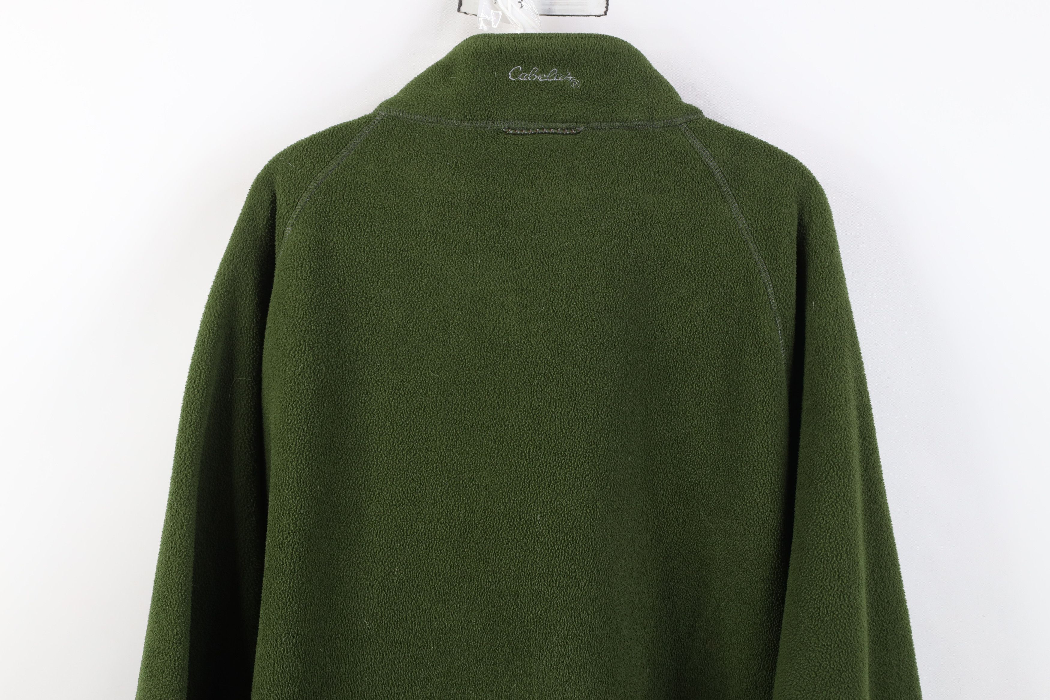 Cabelas Vintage Cabelas Polartec Fleece Full Zip Jacket Green Size US XXL / EU 58 / 5 - 14 Thumbnail