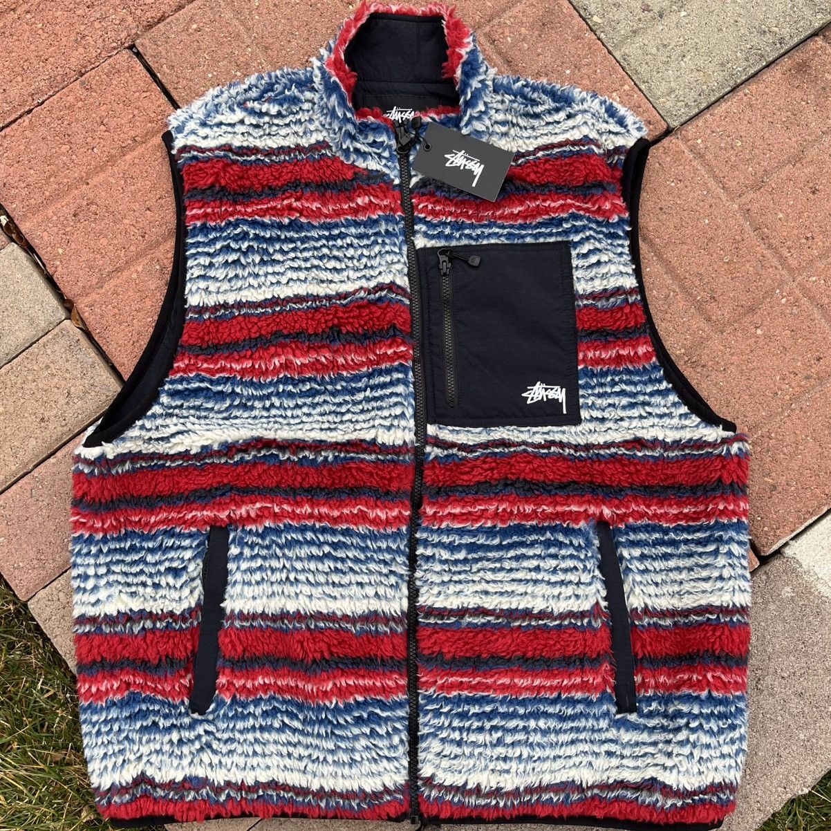 トップス STUSSY STRIPE CARGO VEST STUSSY（ステューシー）の「Stripe Cargo Vest（ベスト）」 - WEAR