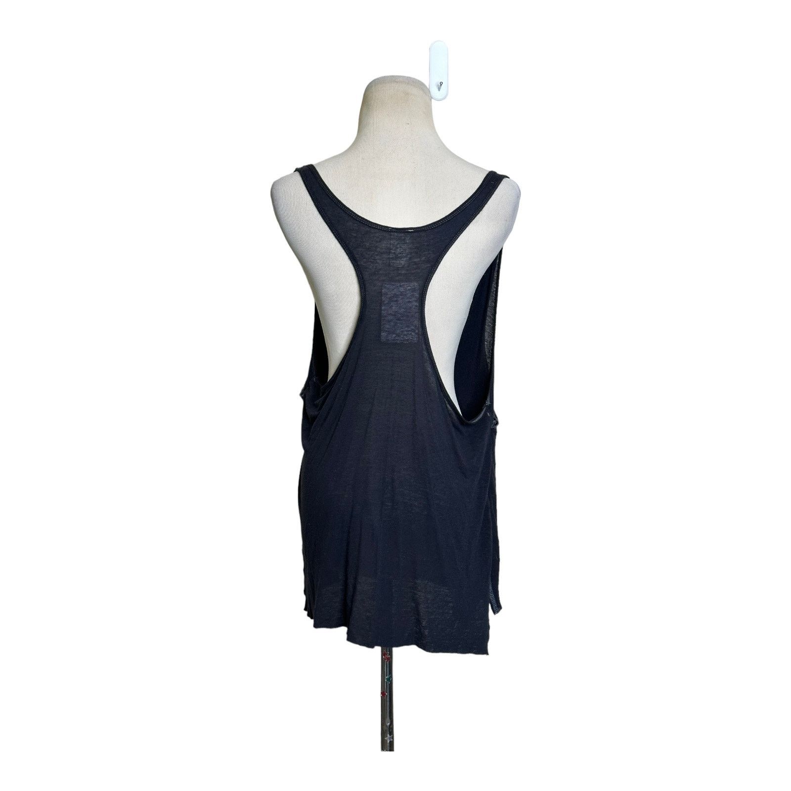 Free People We The Free black overlay racer back tank top size Small Size S / US 4 / IT 40 - 8 Thumbnail