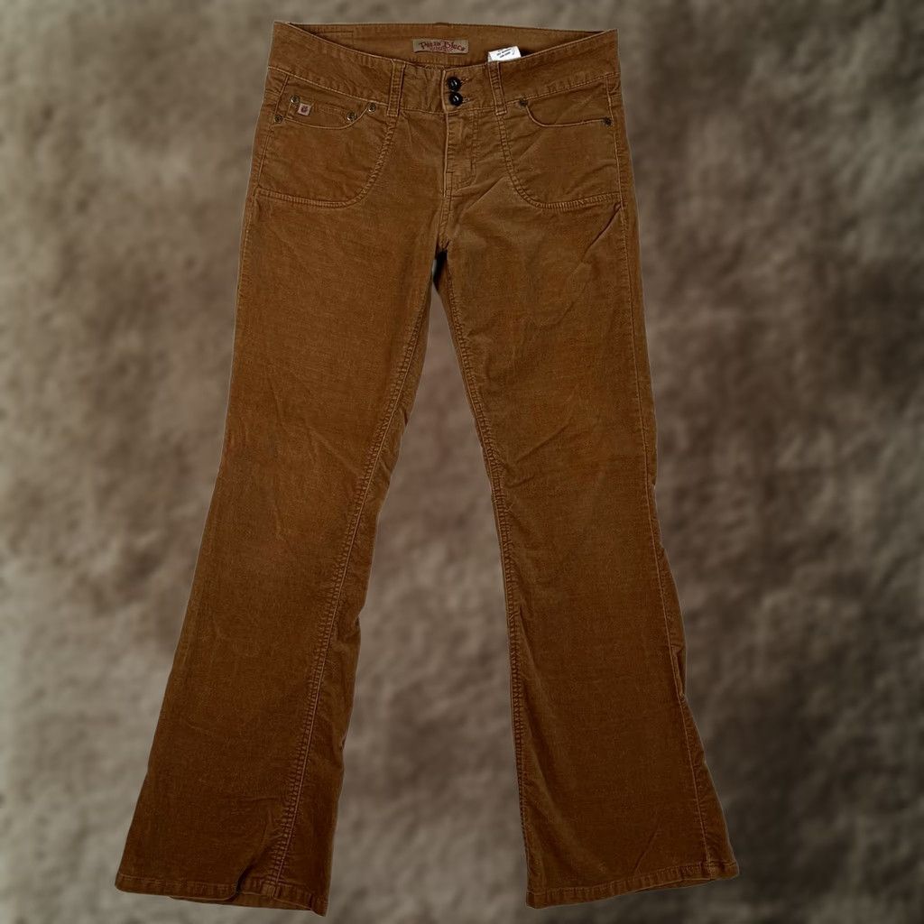 Vintage VINTAGE Paris Blues Pants Women's 9 Brown Corduroy Bootcut Stretch Y2K Low Rise Size 30" / US 8 / IT 44 - 1 Thumbnail