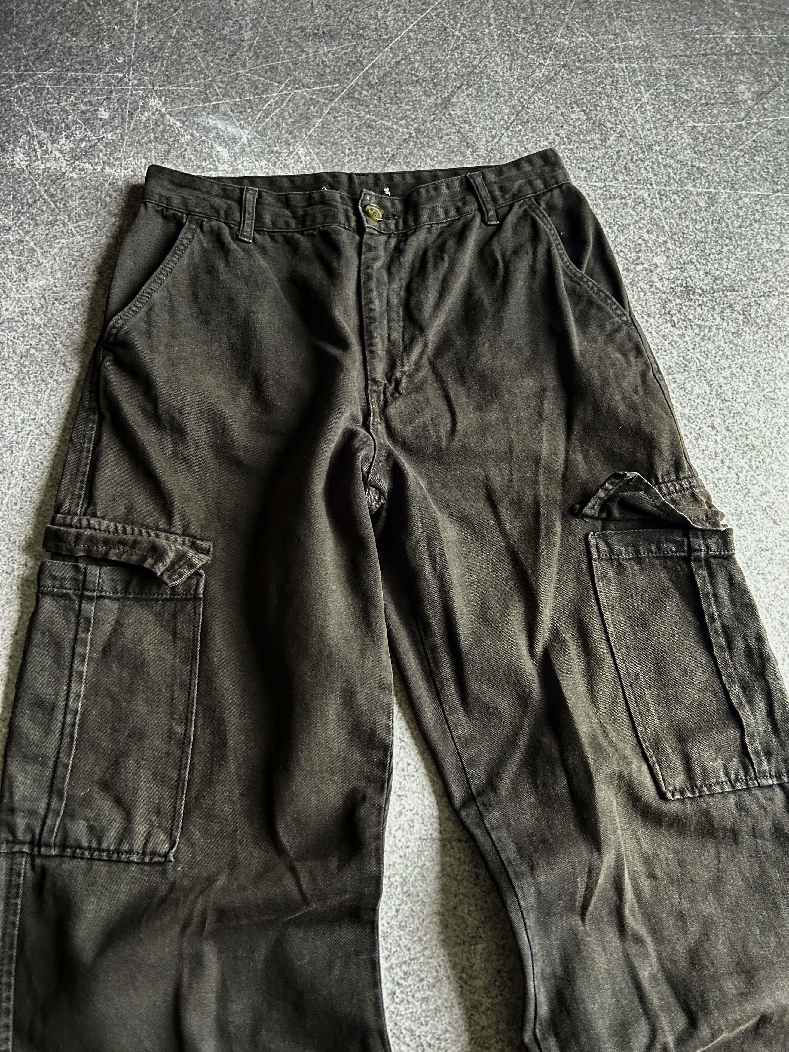 Vintage VTG Balenciaga Rick Owens Style Black Cargo Jeans 90s Y2K Size US 30 / EU 46 - 2 Thumbnail