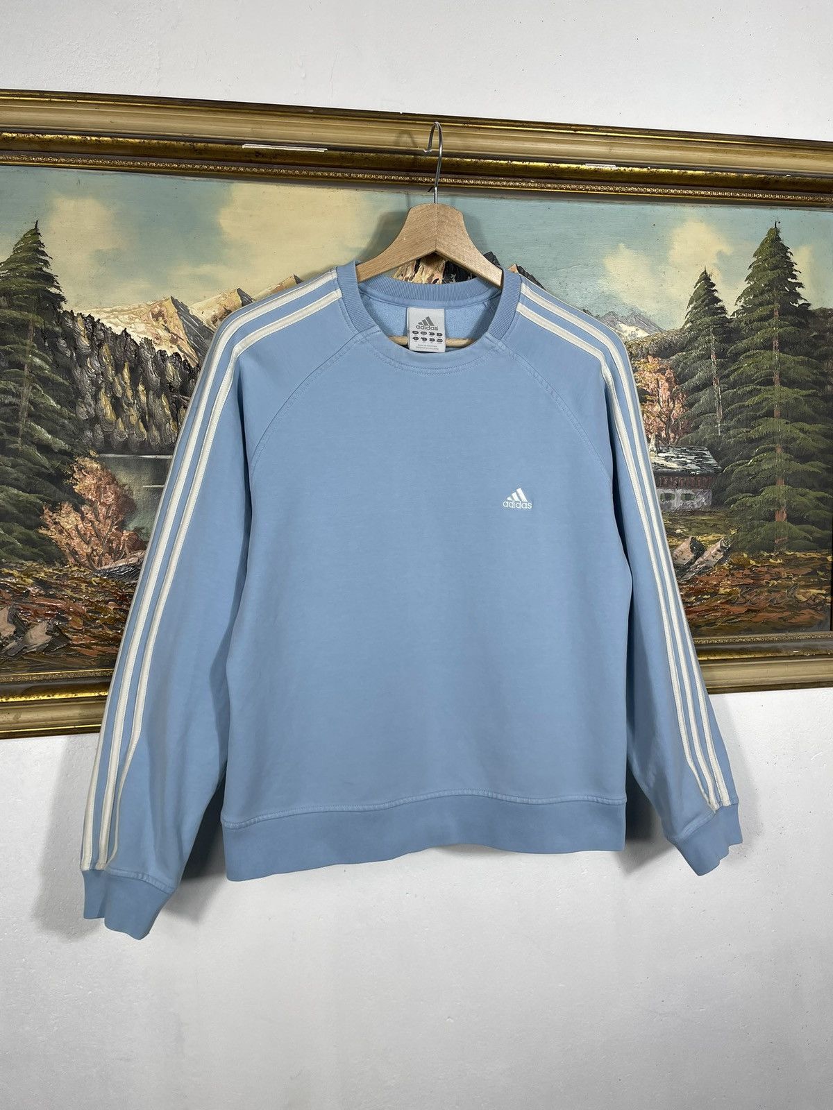 Adidas × Vintage Adidas Vintage Y2k 3 Three Striped Sweatshirt Crewneck Swag Size M / US 6-8 / IT 42-44 - 3 Thumbnail