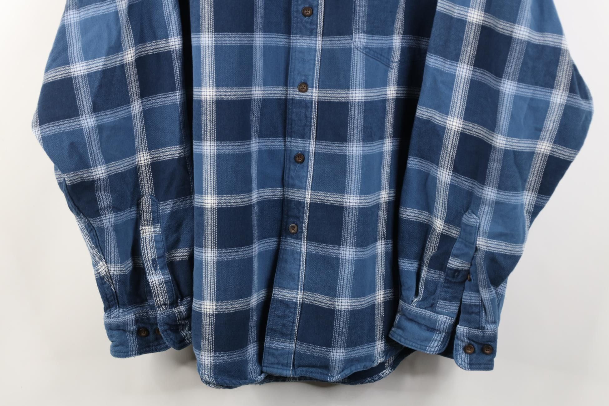 Eddie Bauer Vintage 90s Eddie Bauer Heavyweight Button Down Shirt Plaid Size US XL / EU 56 / 4 - 3 Thumbnail