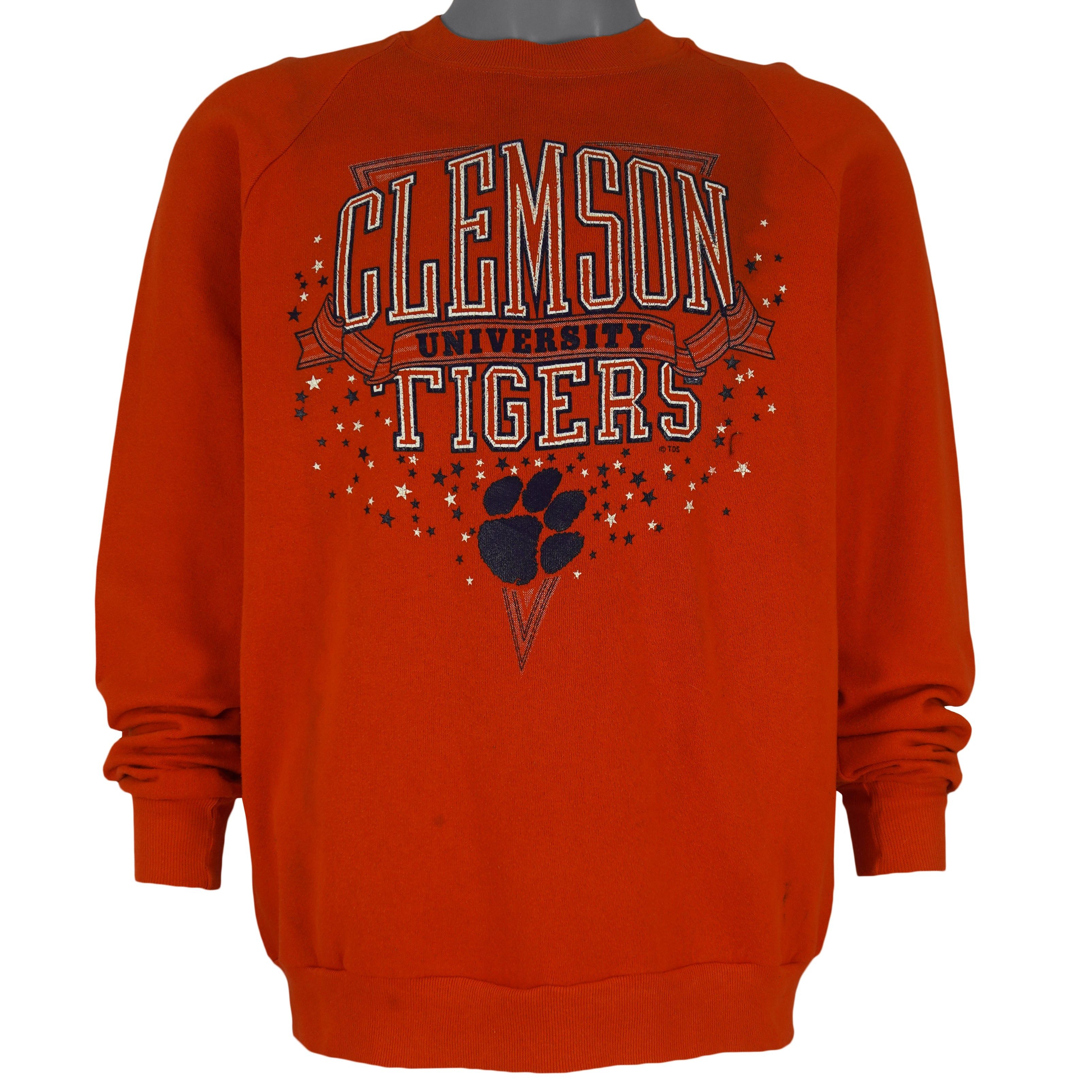 NCAA - Clemson Tigers Crew Neck Sweatshirt 1990s