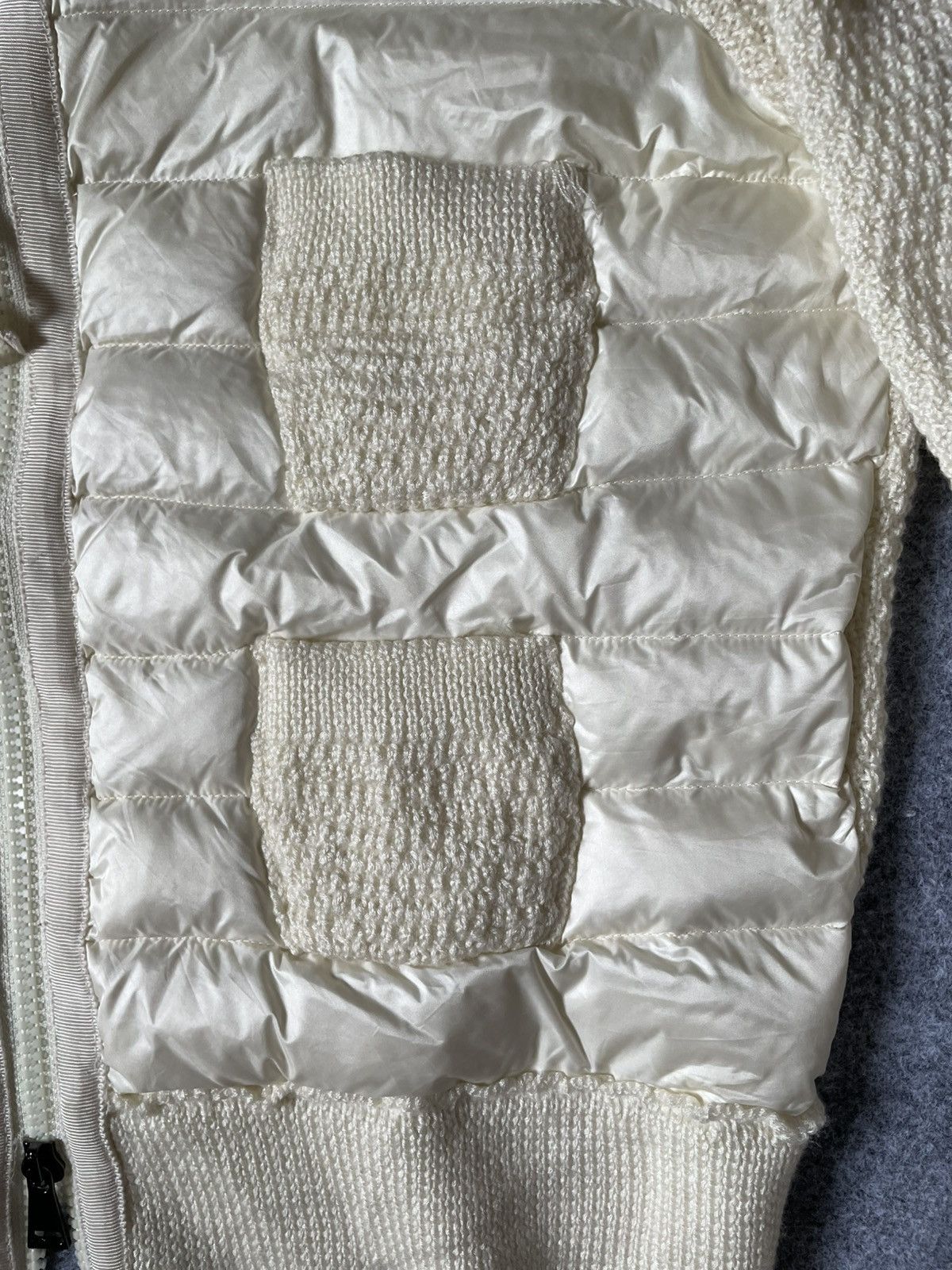 Moncler Moncler White Padded Wool Zip-up Cardigan Size M / US 6-8 / IT 42-44 - 3 Thumbnail
