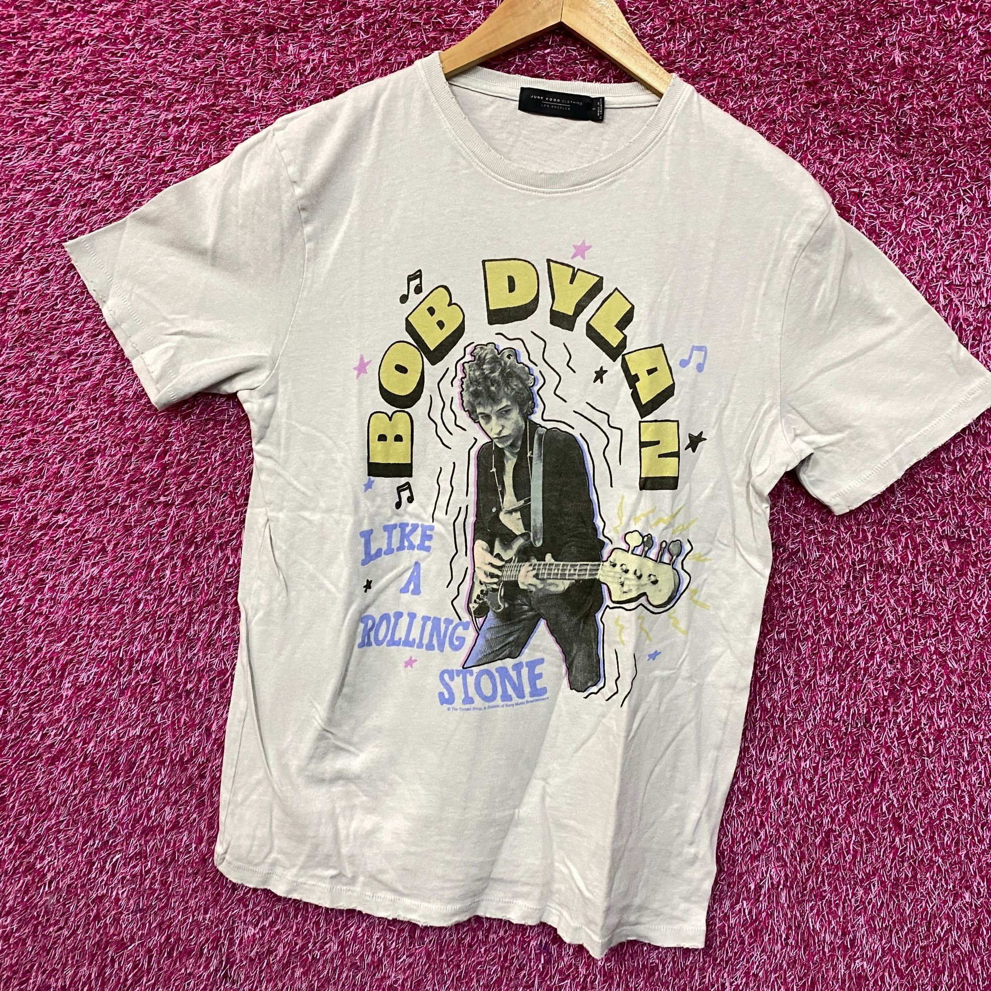 Junk Food Bob Dylan Like A Rolling Stone Folk Rock Icon T-Shirt Small Size US S / EU 44-46 / 1 - 3 Thumbnail