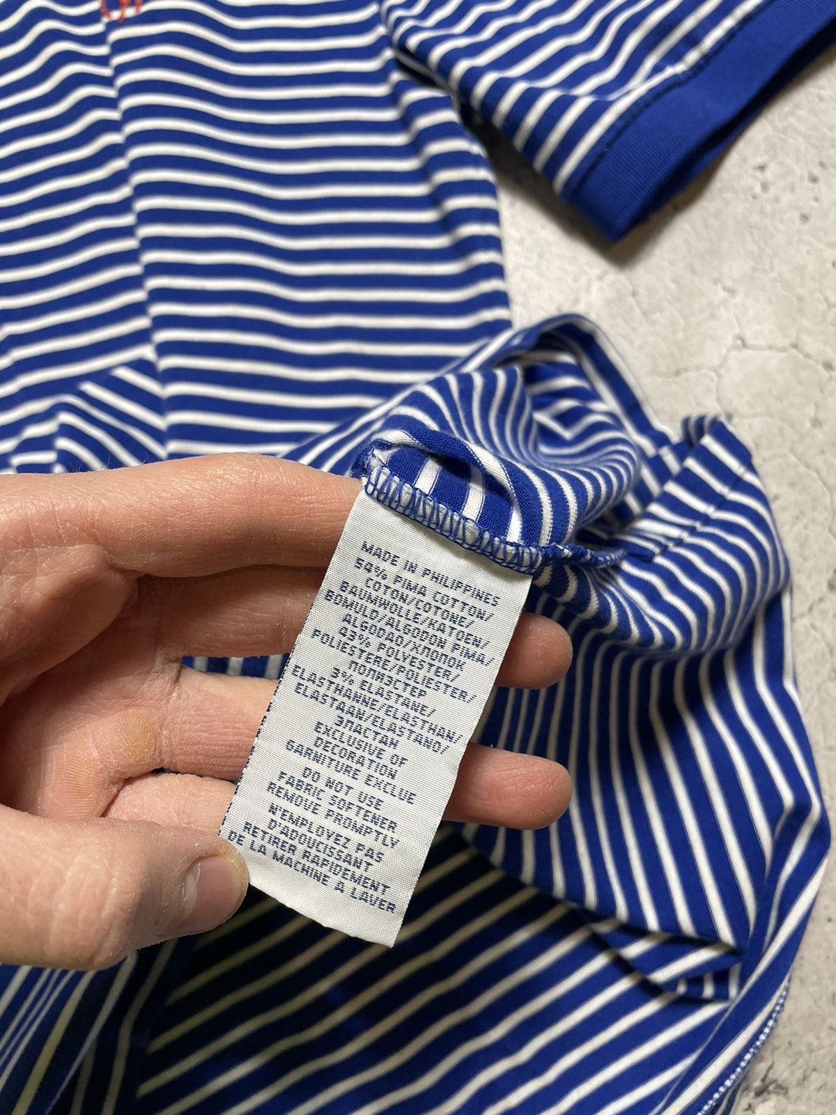 Polo Ralph Lauren × Ralph Lauren × Vintage Vintage Polo Ralph Lauren Striped Polo Shirt Y2K Big Pony Size US S / EU 44-46 / 1 - 8 Thumbnail