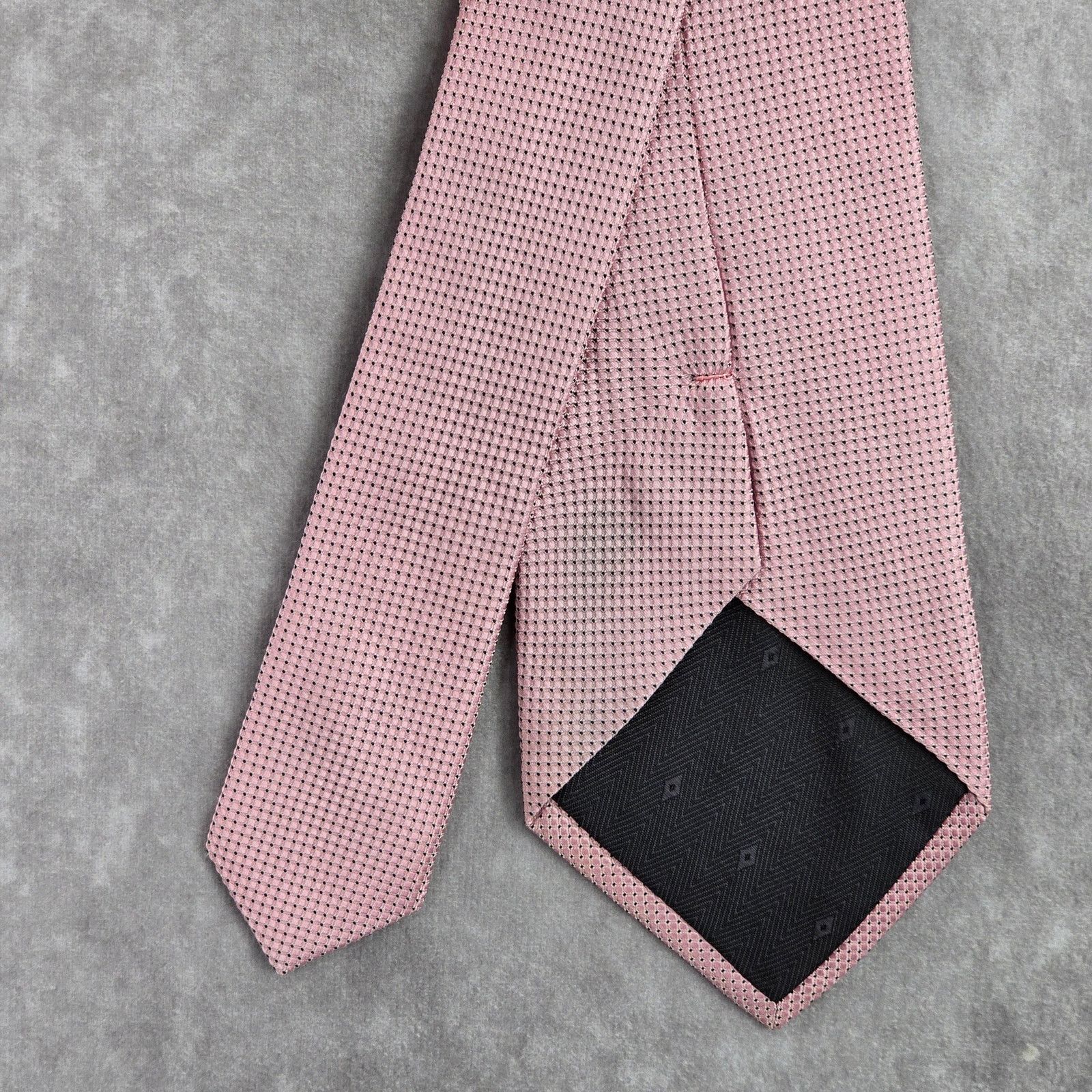 Bruno Piattelli Bruno Pirttelli Pink Gray Polka Dot 100% Silk Men's Neck Tie Size 30 - 6 Thumbnail