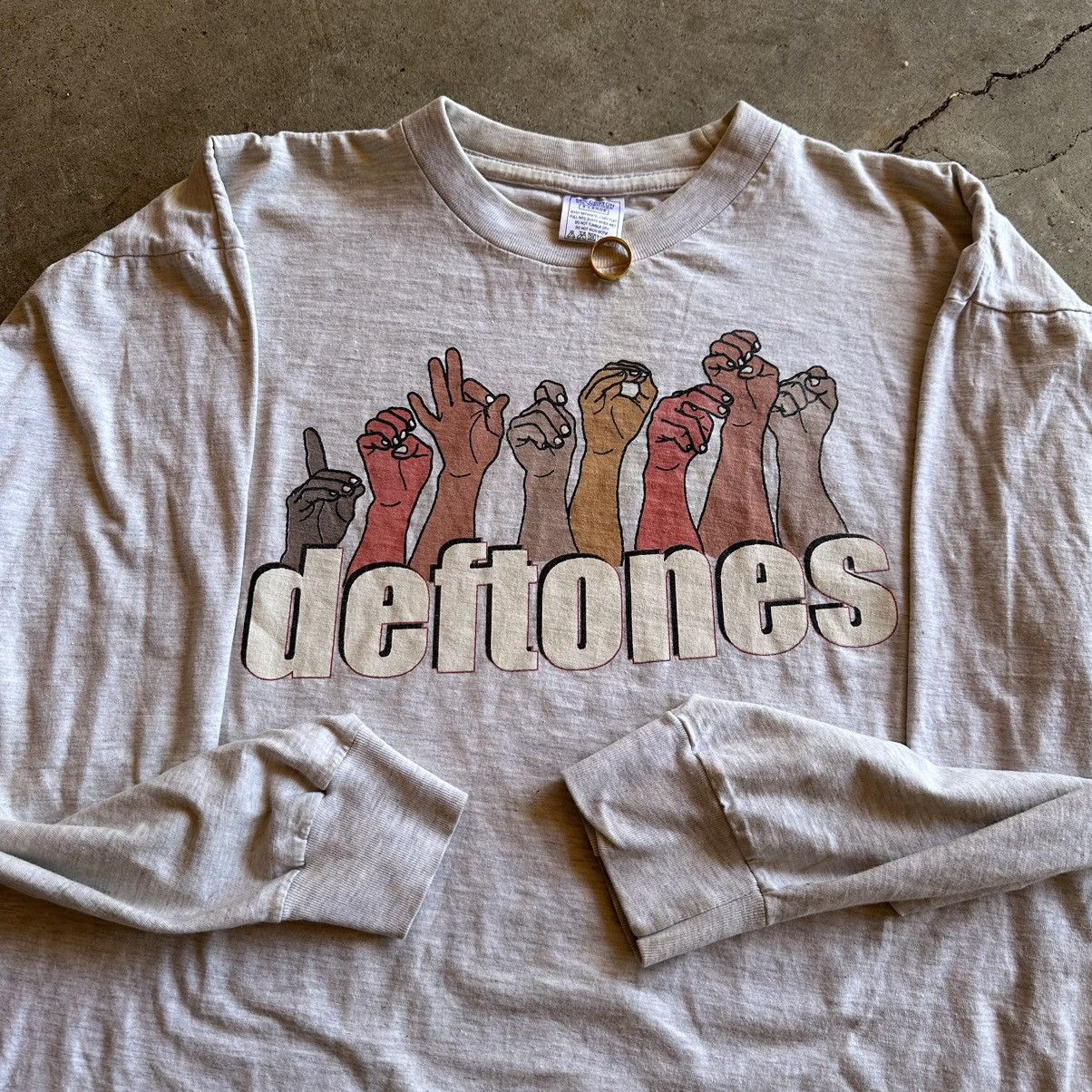 image of Archival Clothing x Band Tees Vintage 1996 Deftones “Sign Language” Long sleeve Graphic Tee in Grey