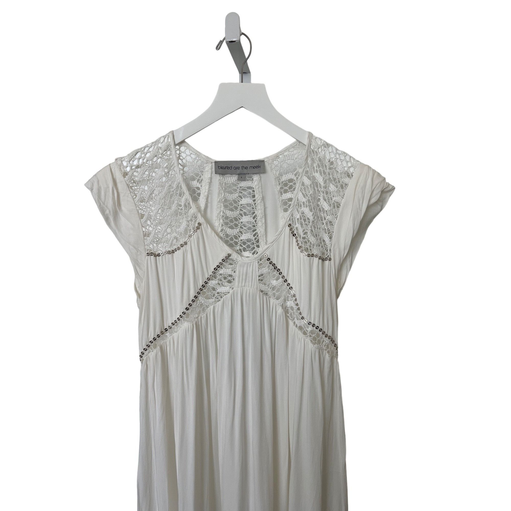 Other Blessed Are The Meek White Boho Maxi Dress Size XS / US 0-2 / IT 36-38 - 5 Thumbnail